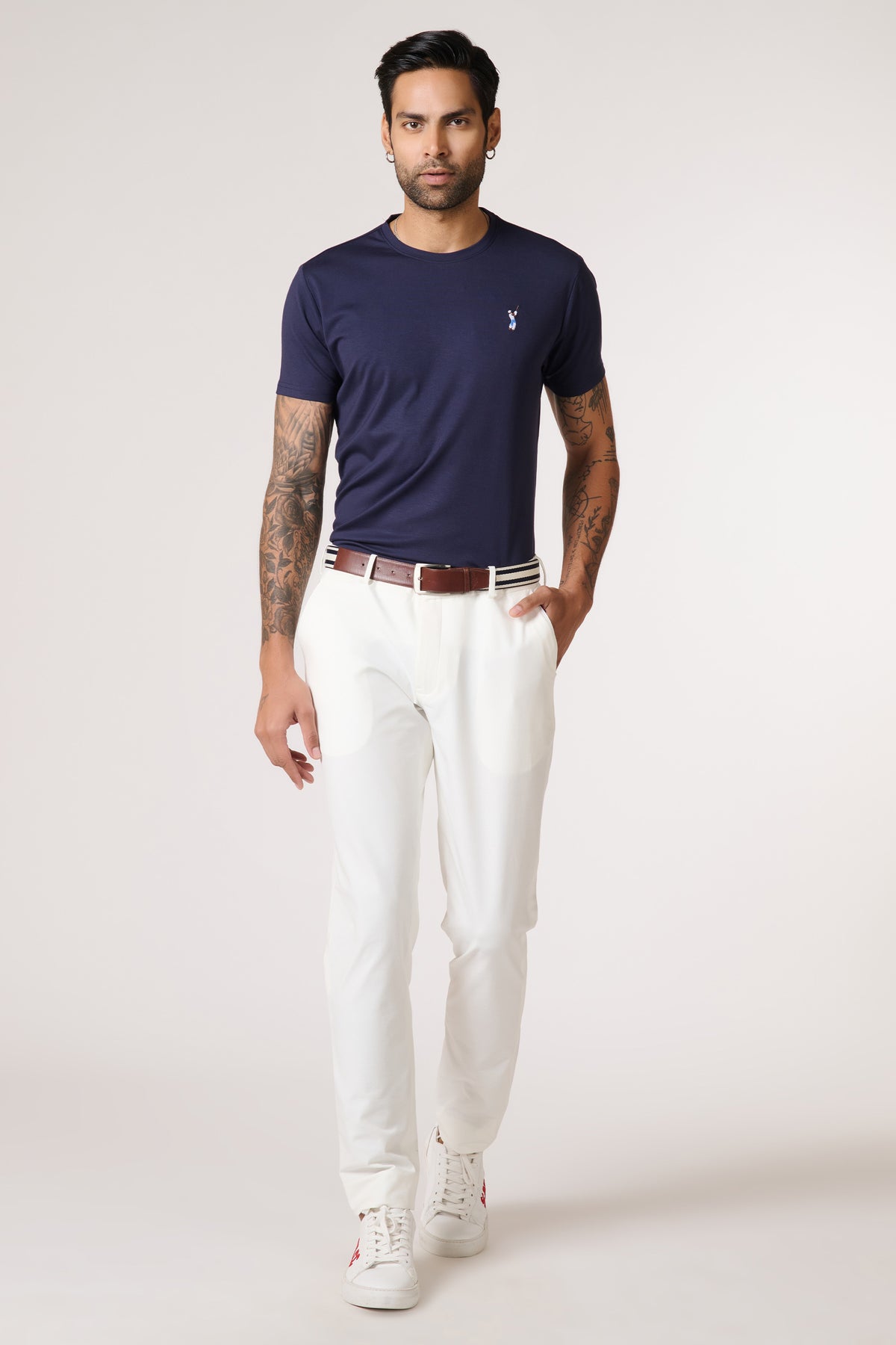 SNCC Navy Batsman Logo T-Shirt