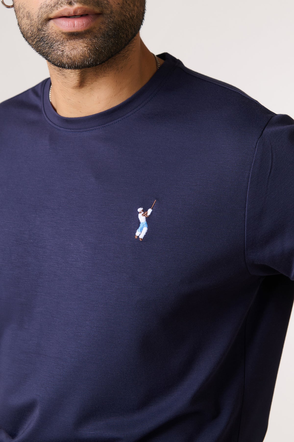 SNCC Navy Batsman Logo T-Shirt