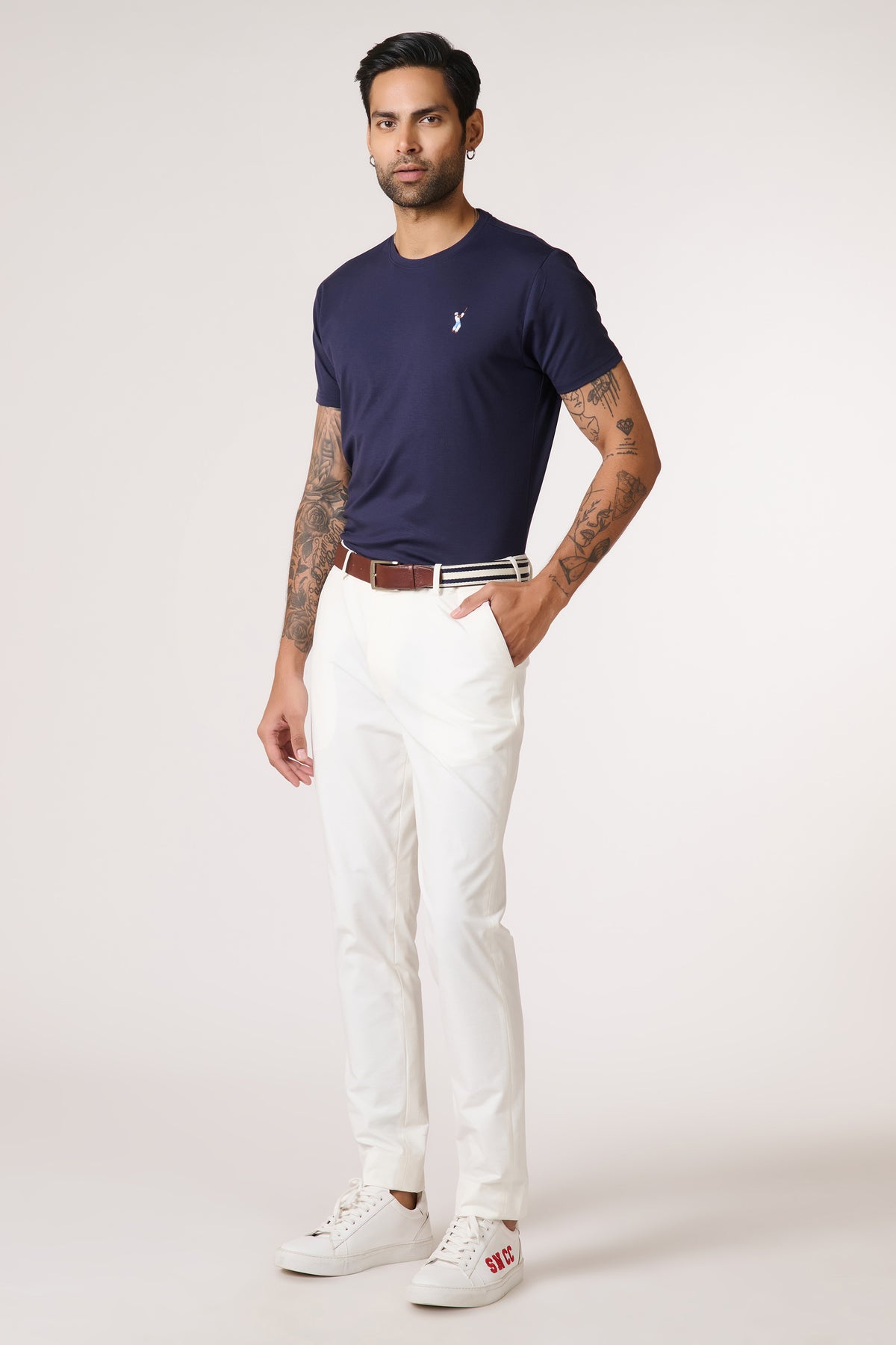SNCC Navy Batsman Logo T-Shirt