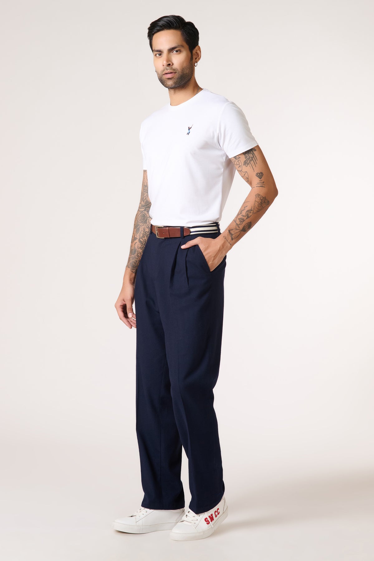 SNCC Off White Batsman Logo T-Shirt