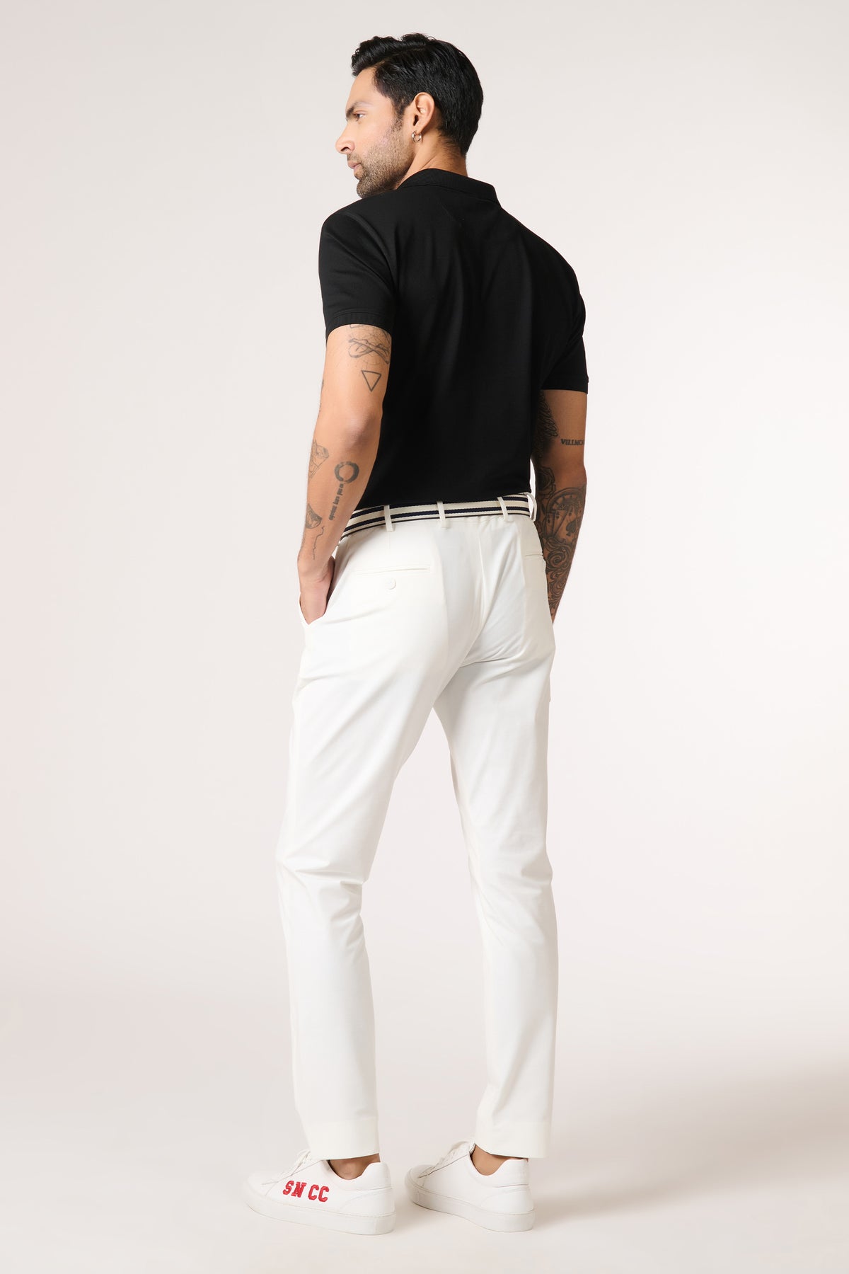 SNCC Giza Cotton Black Polo T-shirt
