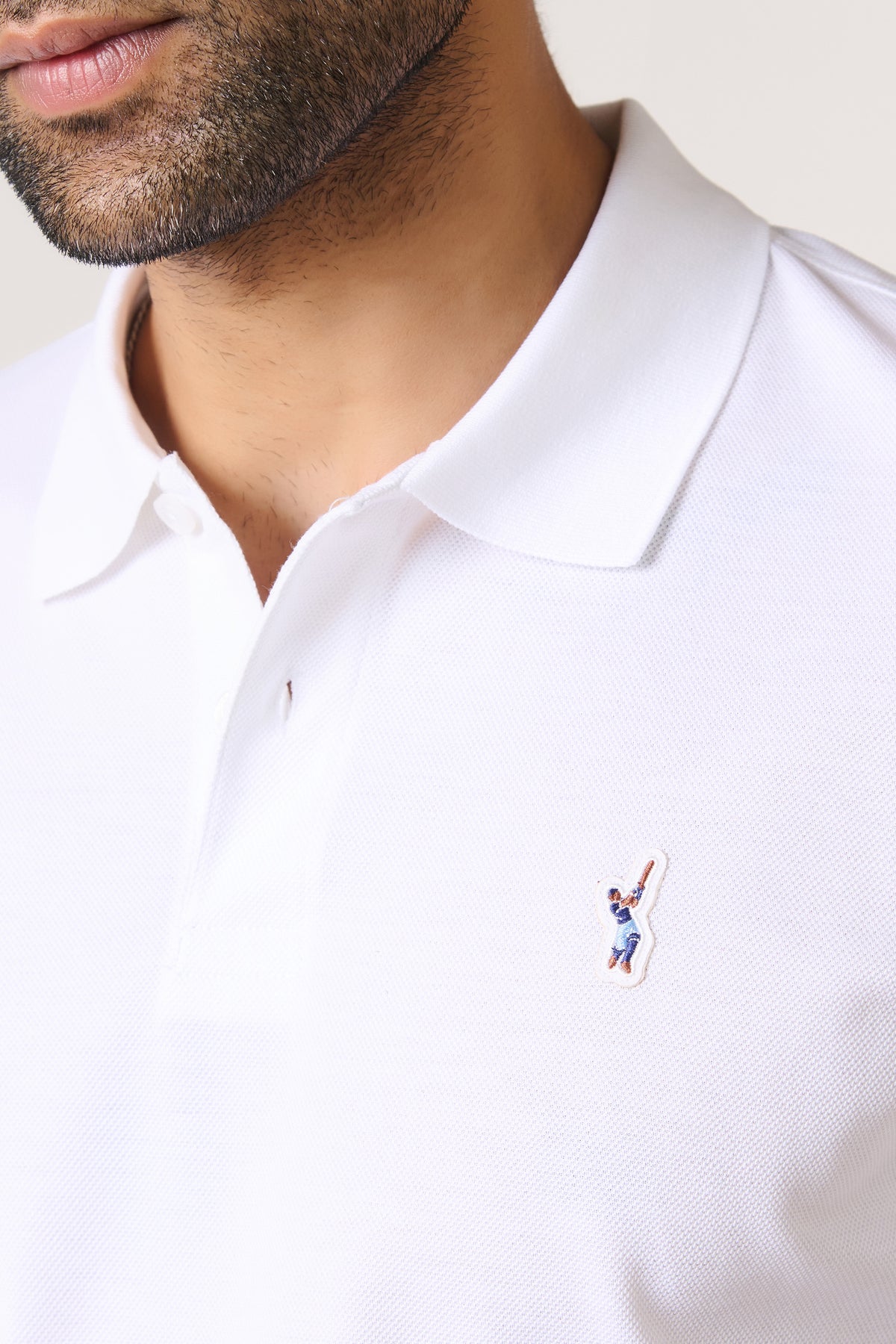 SNCC Giza Cotton Off White Polo T-shirt