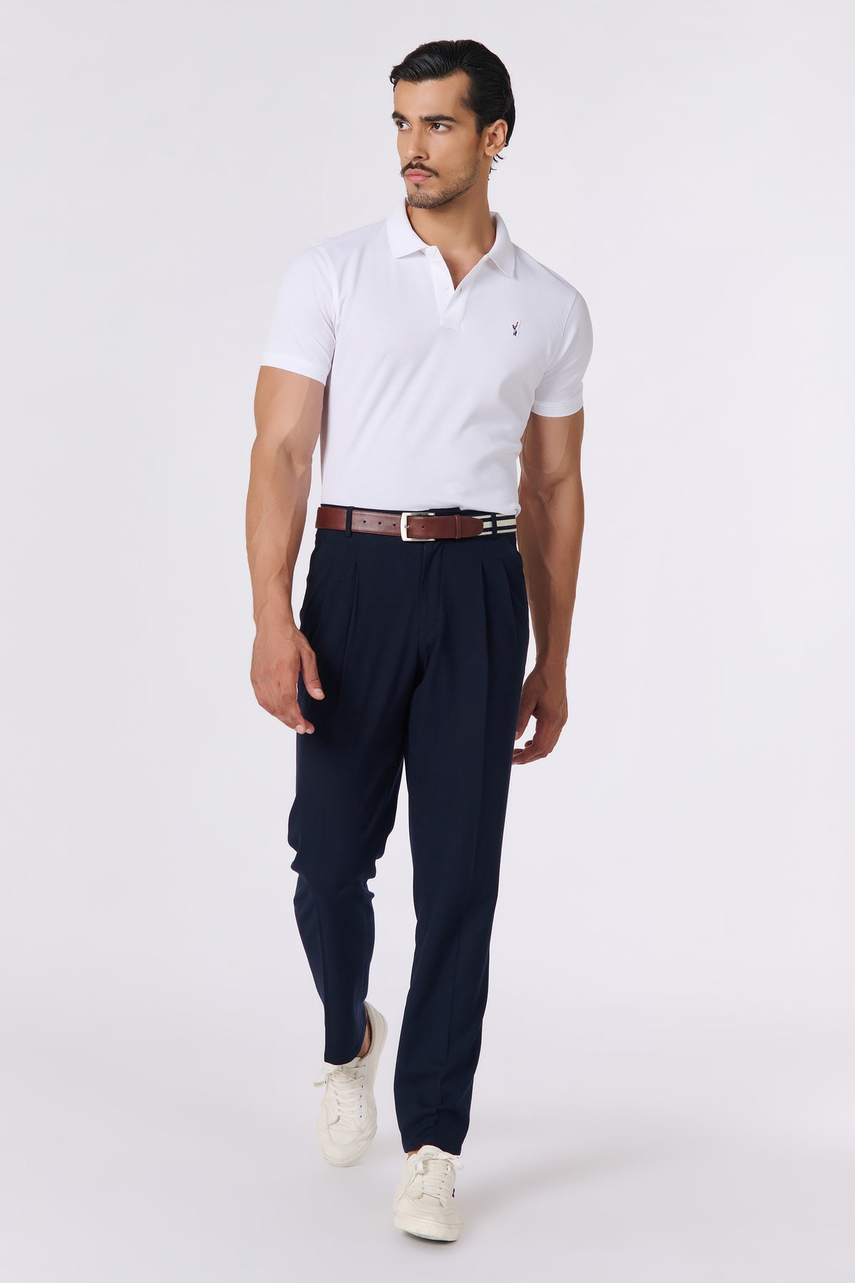 SNCC Giza Cotton Off White Polo T-shirt