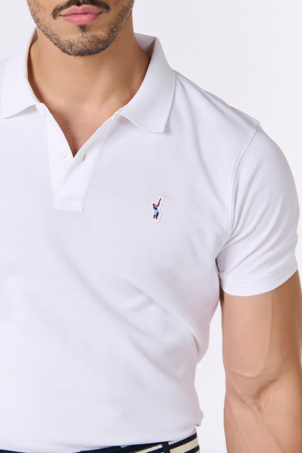 SNCC Giza Cotton Off White Polo T-shirt