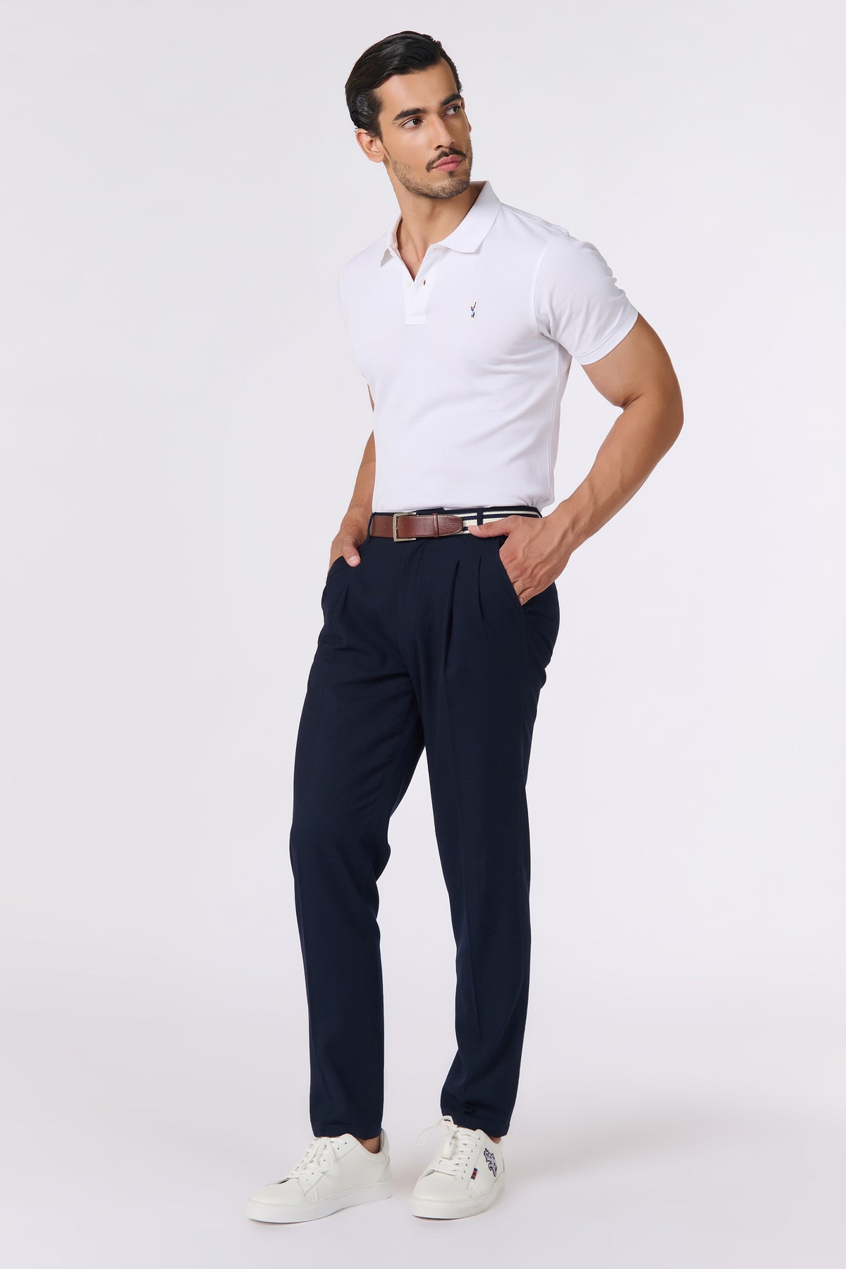 SNCC Giza Cotton Off White Polo T-shirt