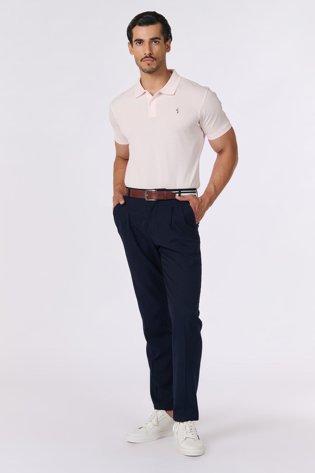 SNCC Giza Cotton Pink Polo T-shirt