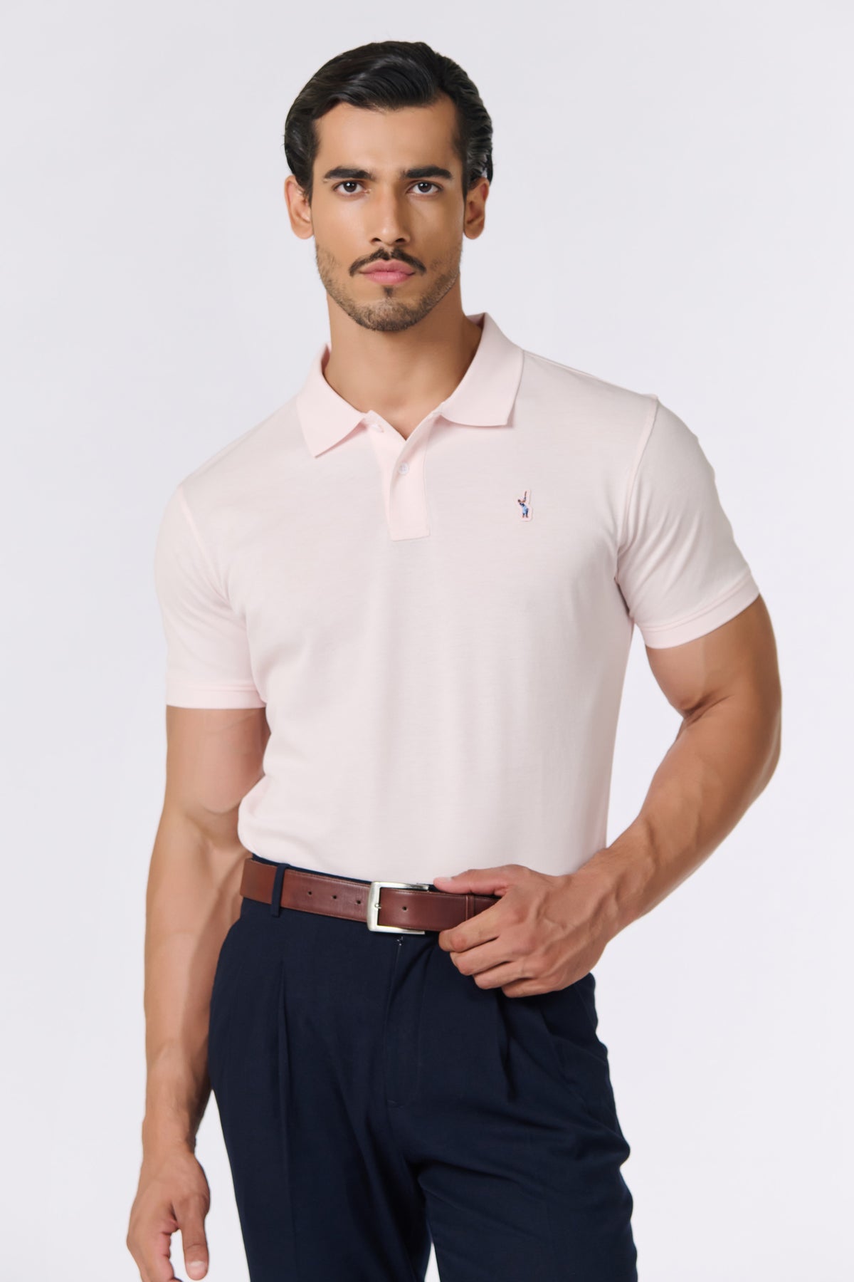 SNCC Giza Cotton Pink Polo T-shirt