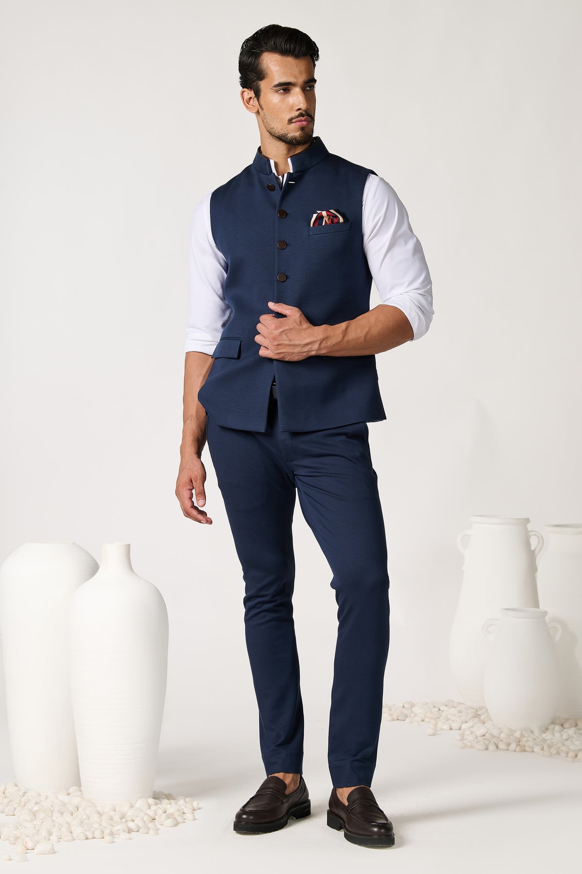 Navy Waistcoat