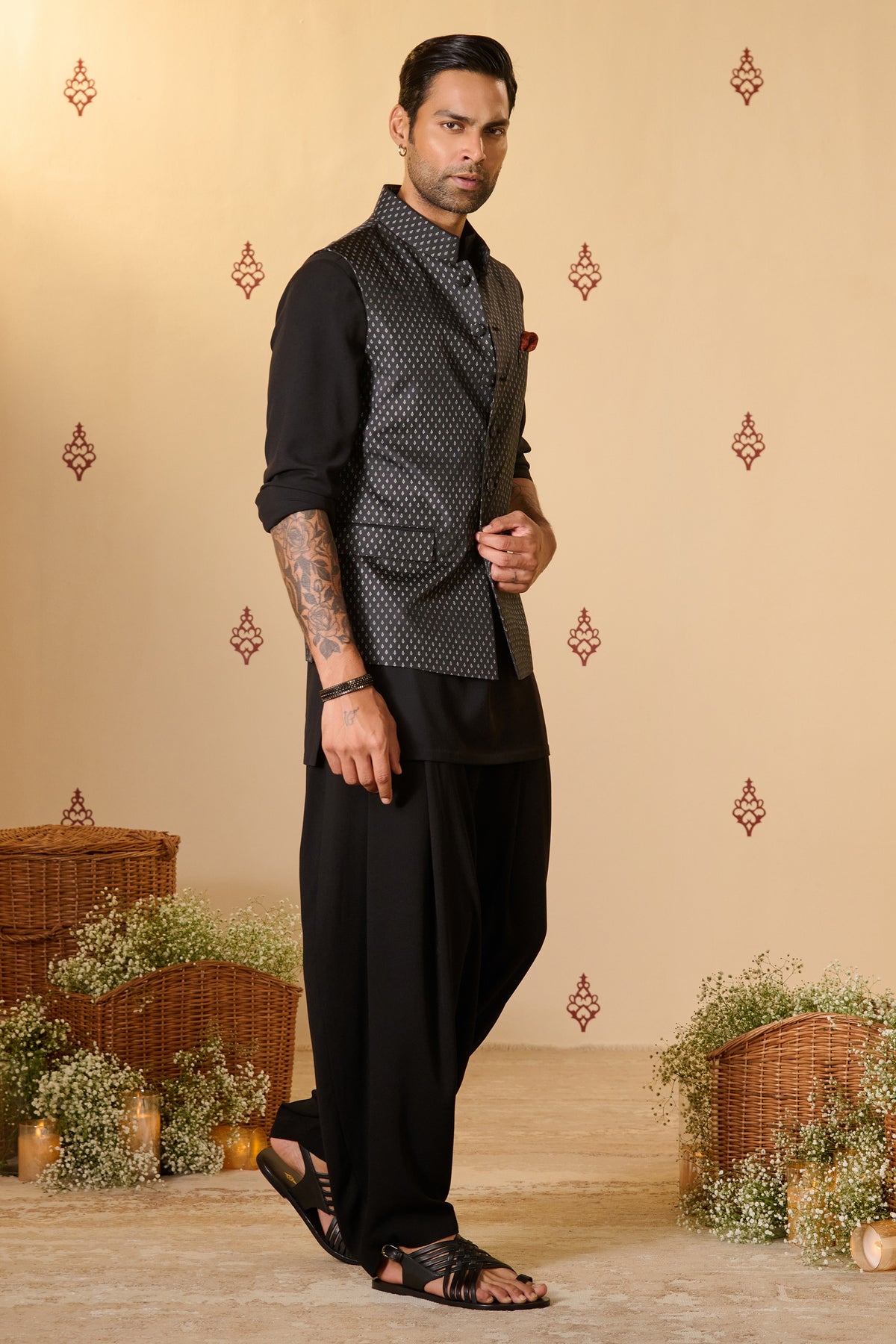 Black Waistcoat with S&N Crest Detail