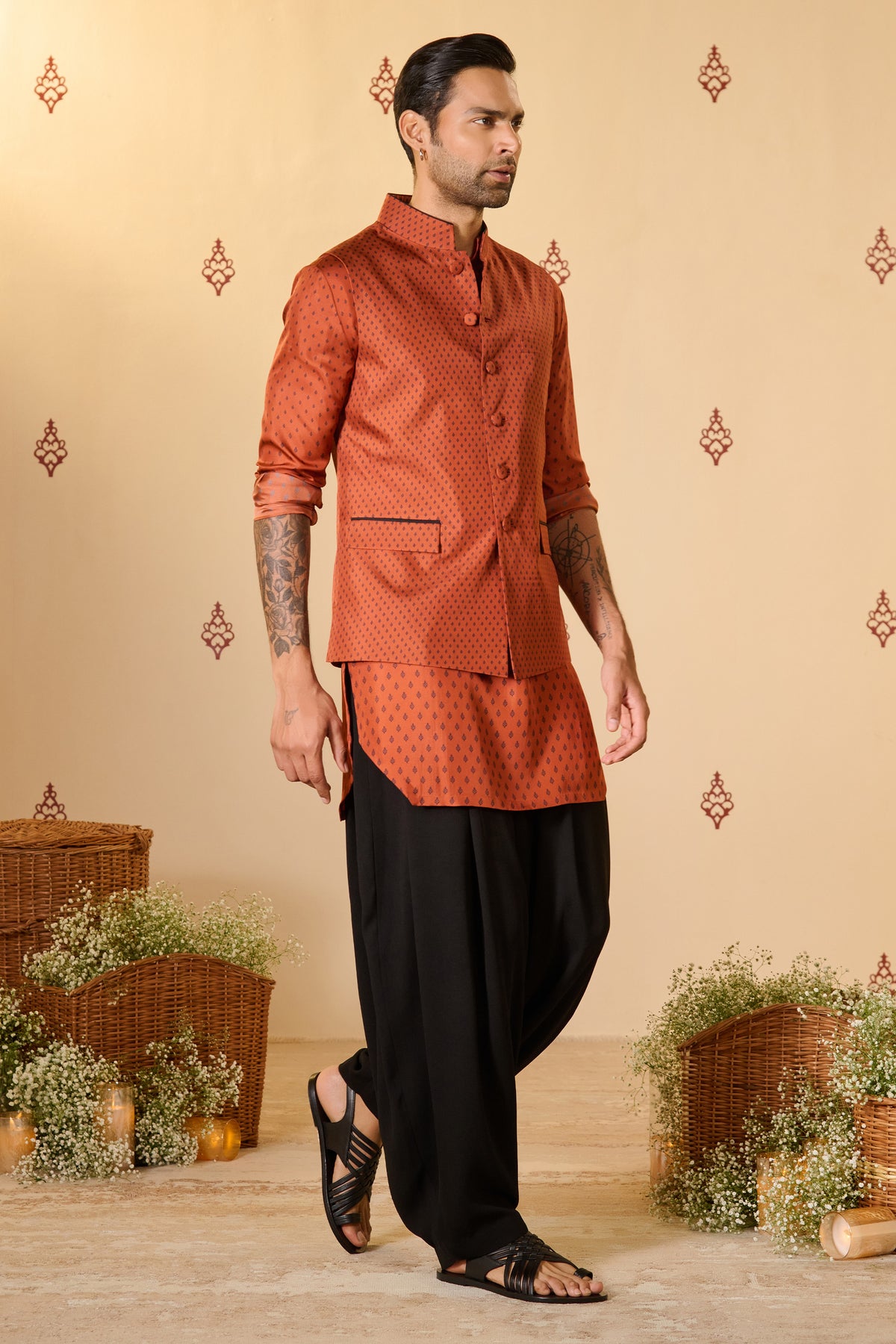 Rust Waistcoat with S&N Crest Detail