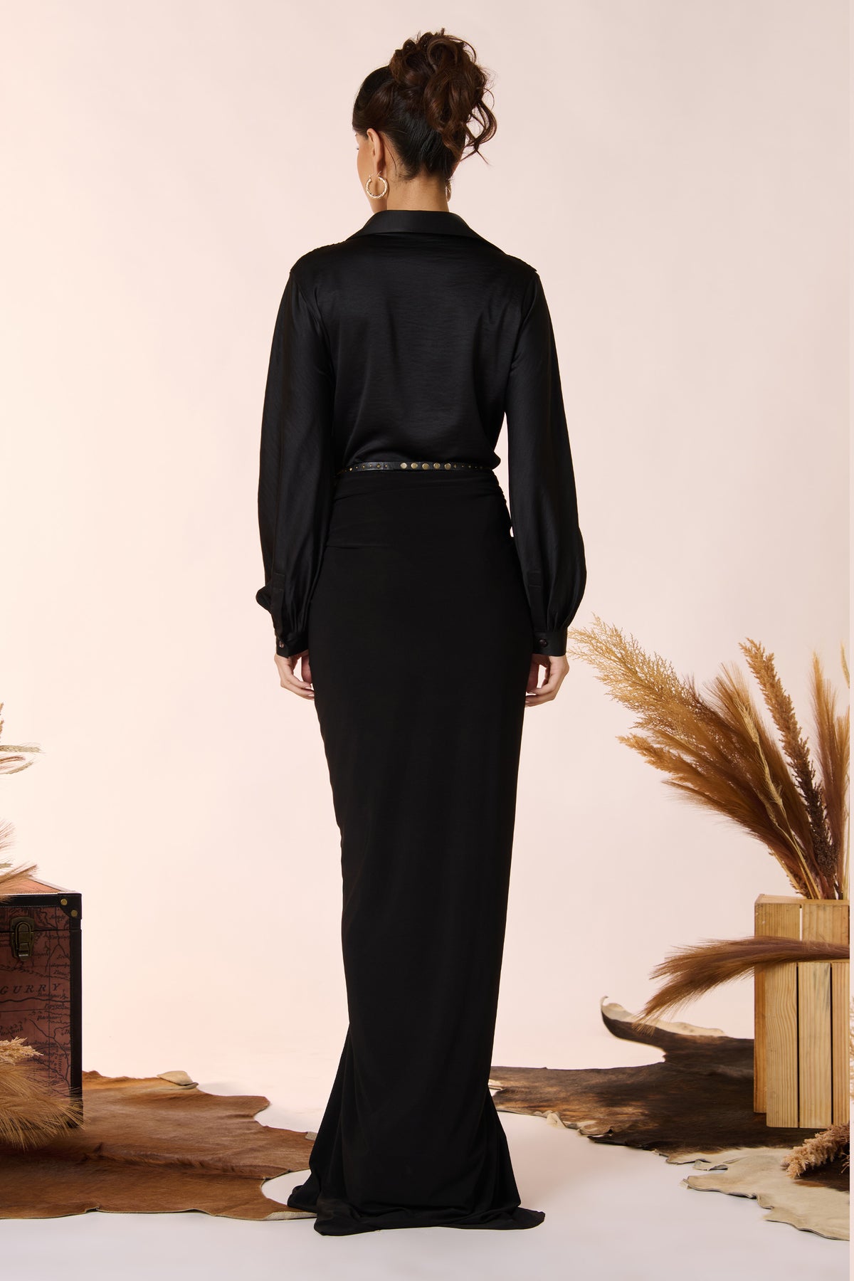 Black Bishop Sleeves Top