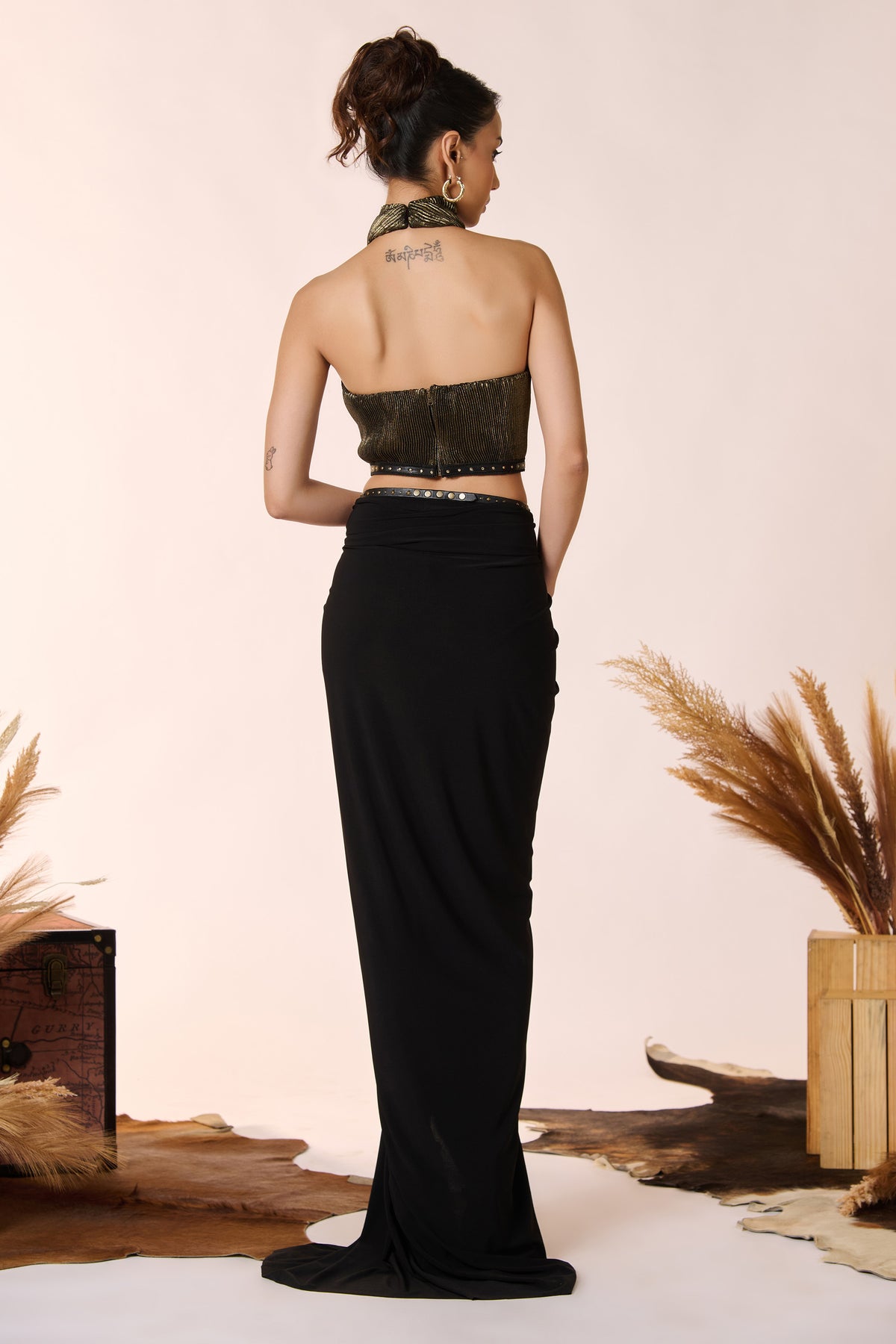 Raised Neck Crop Top