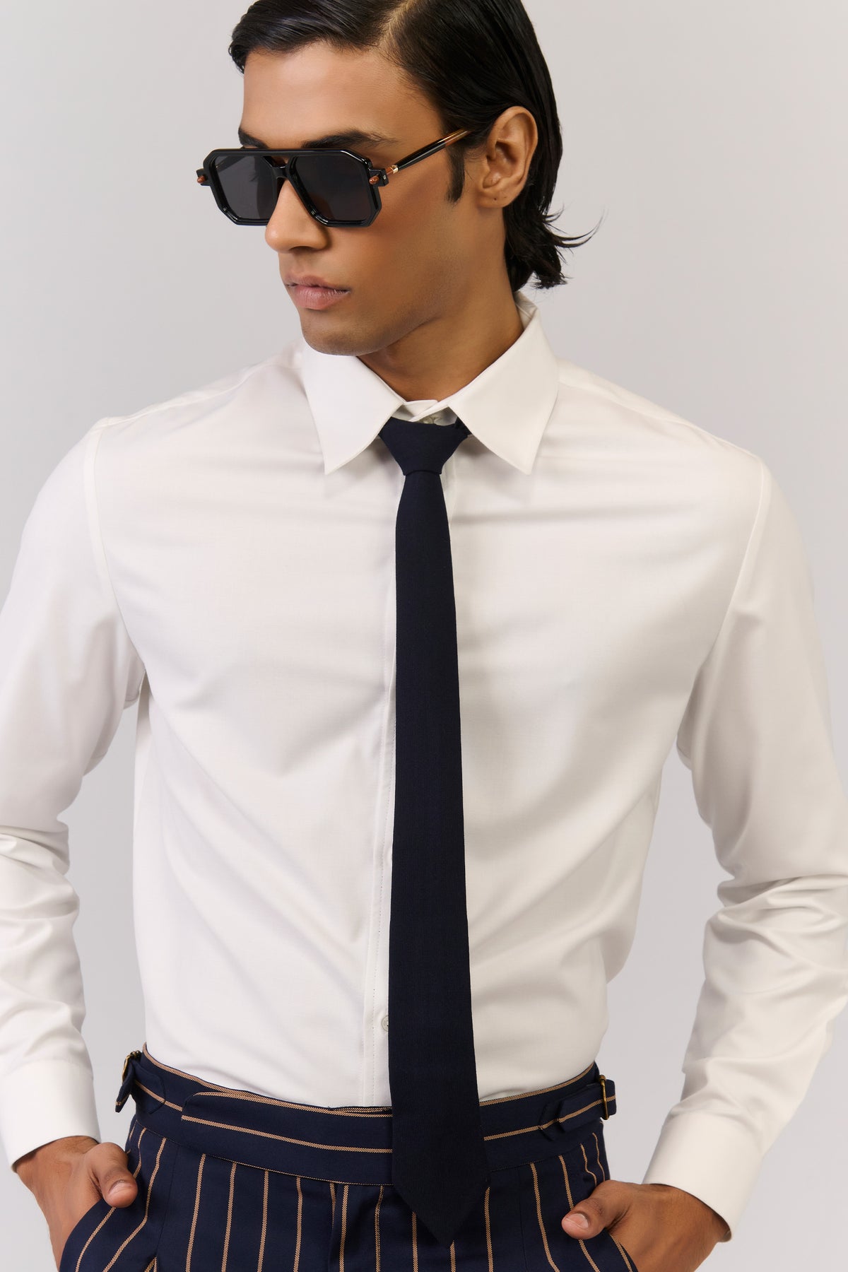 Navy Silk Twill Tie