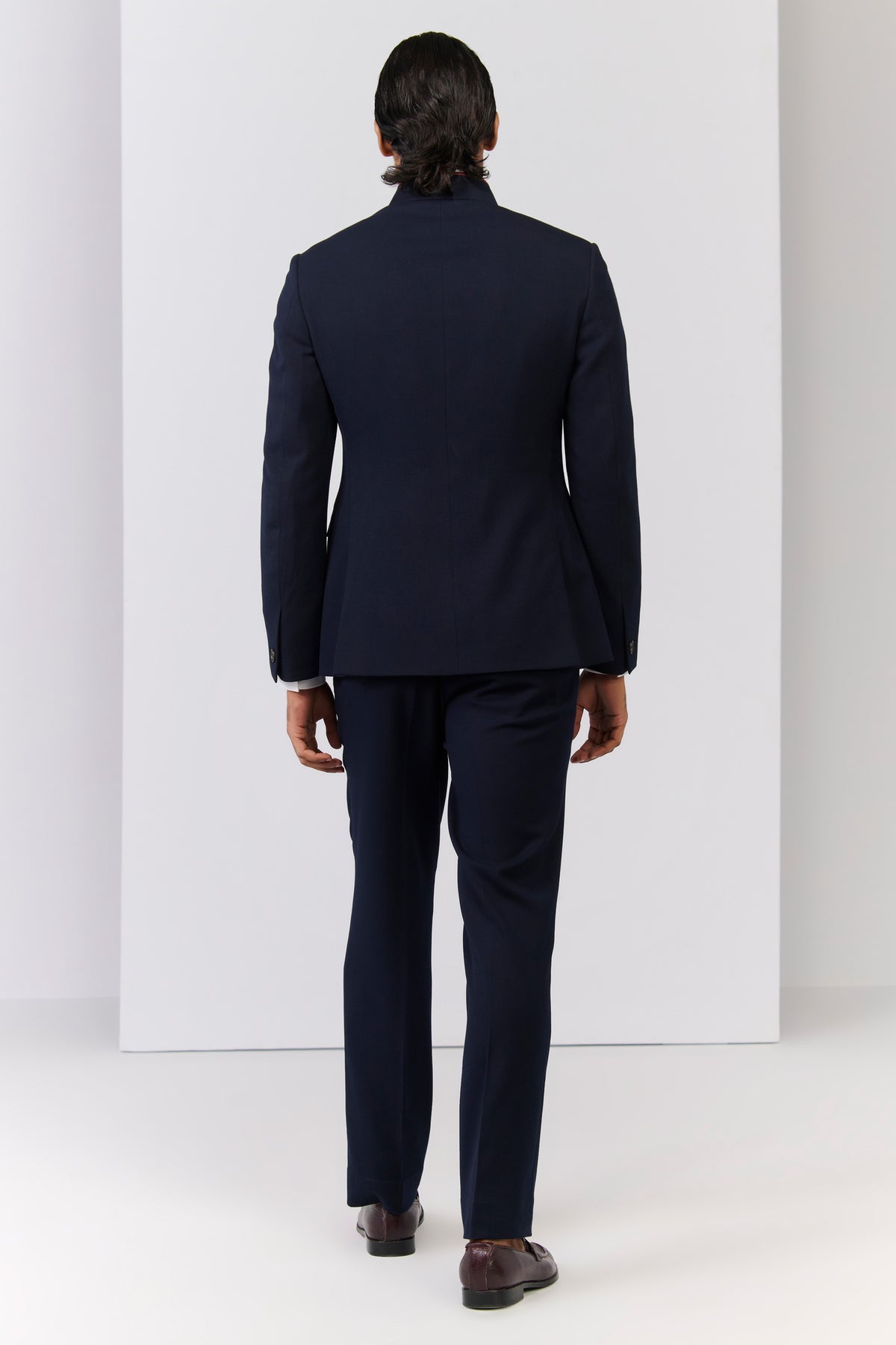 Navy Bandhgala with Signature Detailing
