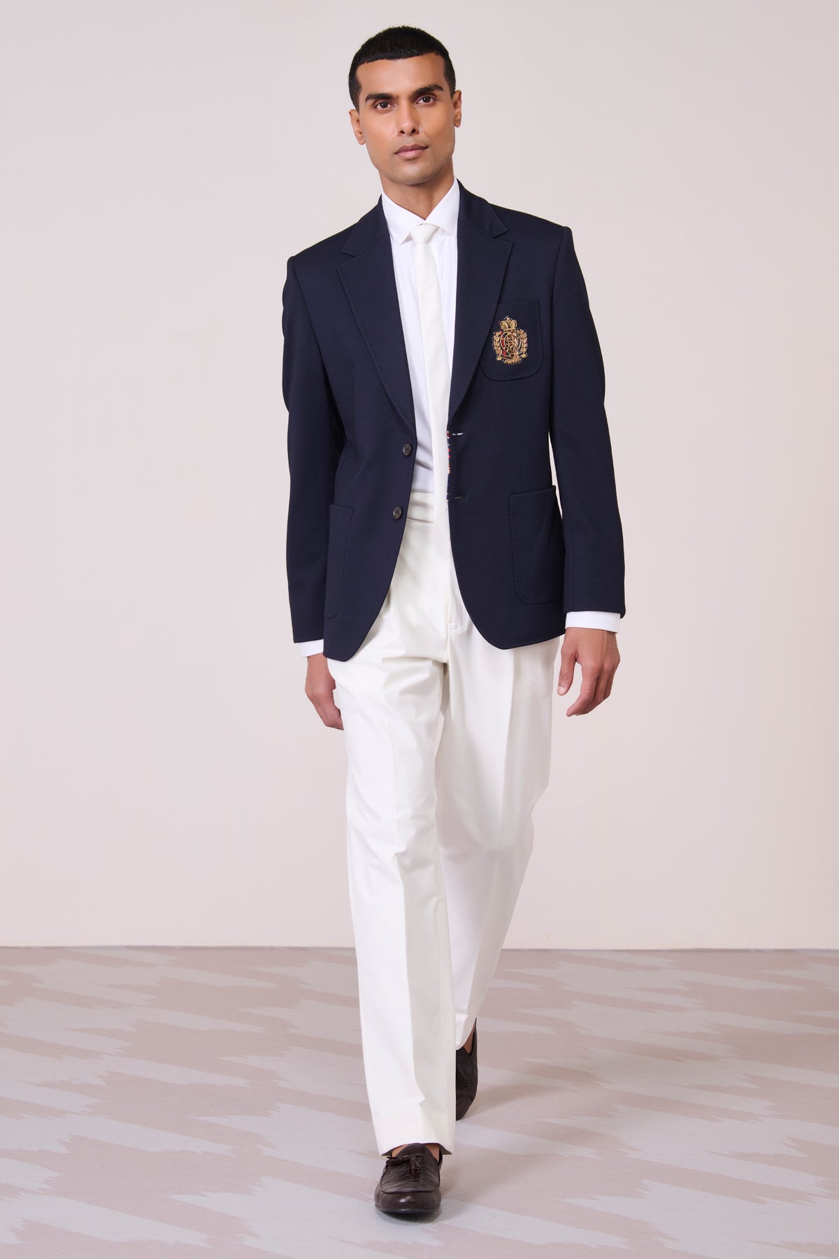 Navy Striped crested Jacket