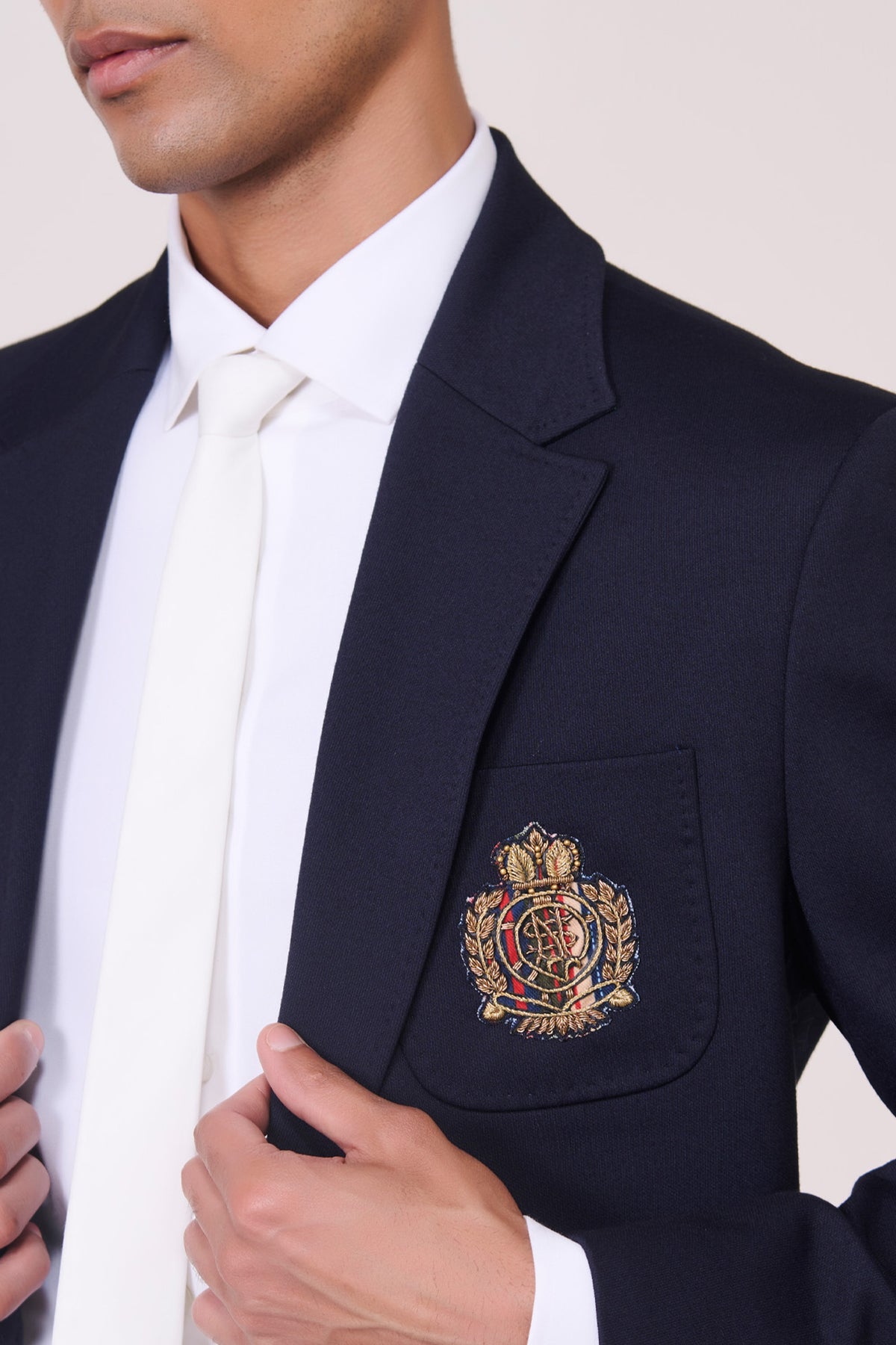 Navy Striped crested Jacket