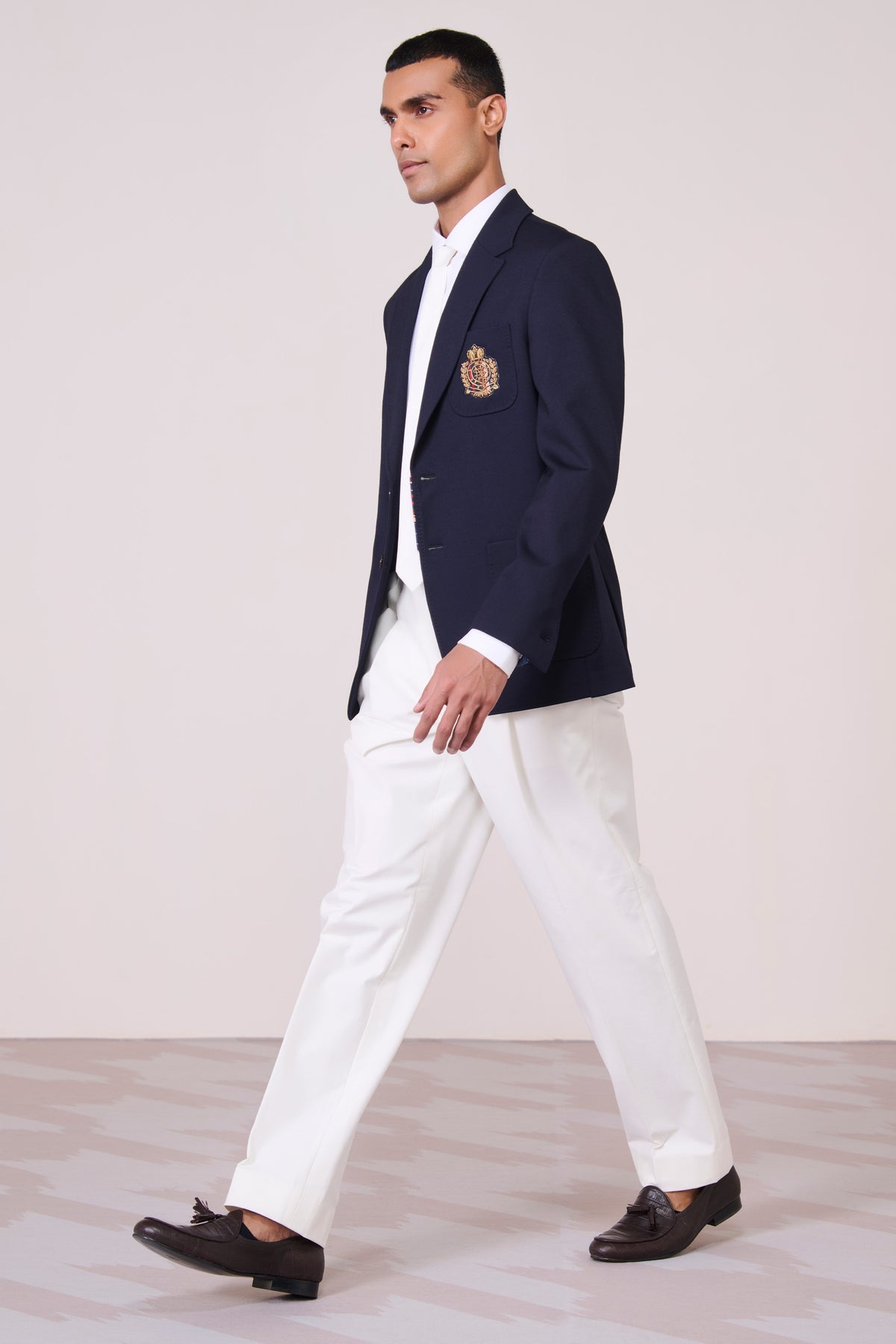 Navy Striped crested Jacket