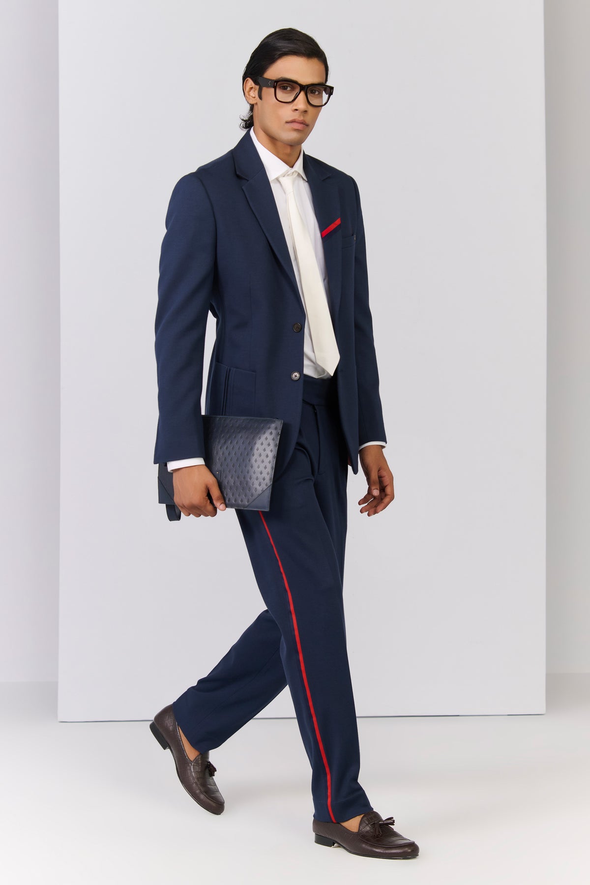 Navy Jacket with Signature Detailing
