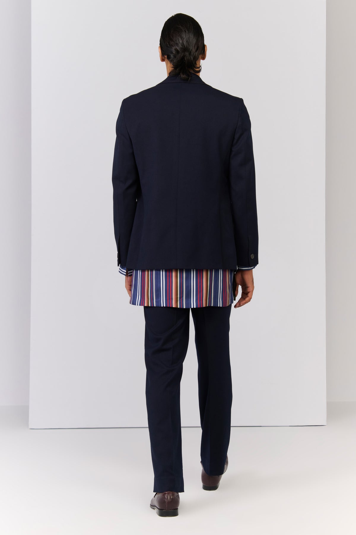 Navy Jacket with Cherry Crest