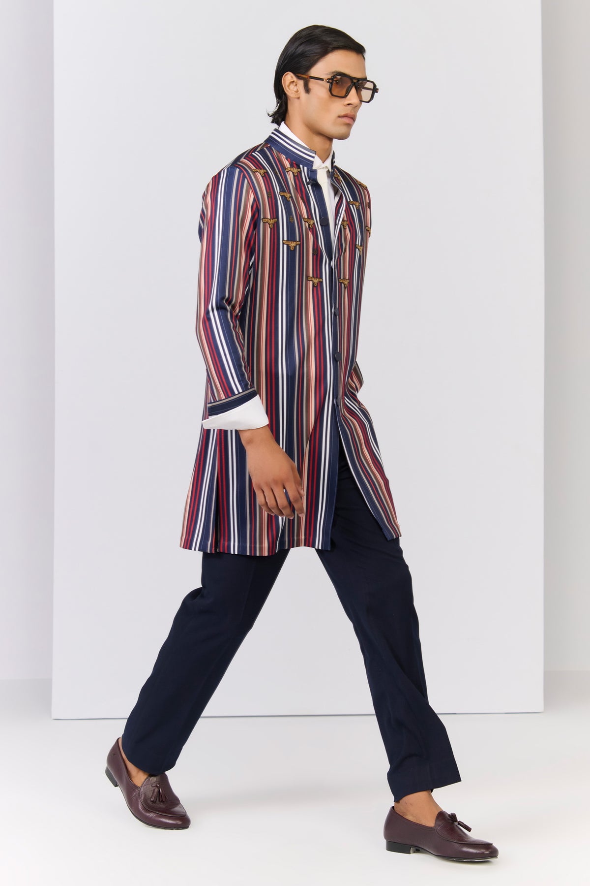 Multi-Coloured Poly Jersey Kurta