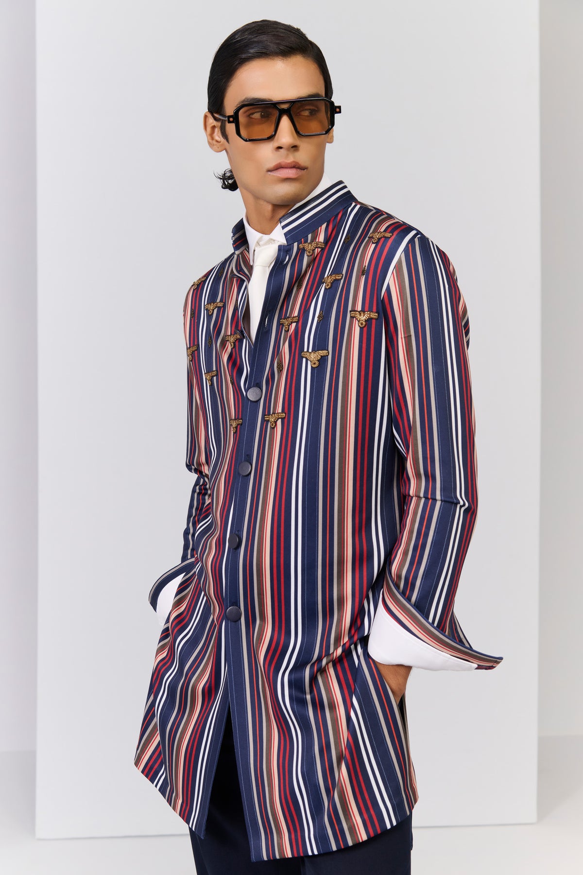Multi-Coloured Poly Jersey Kurta