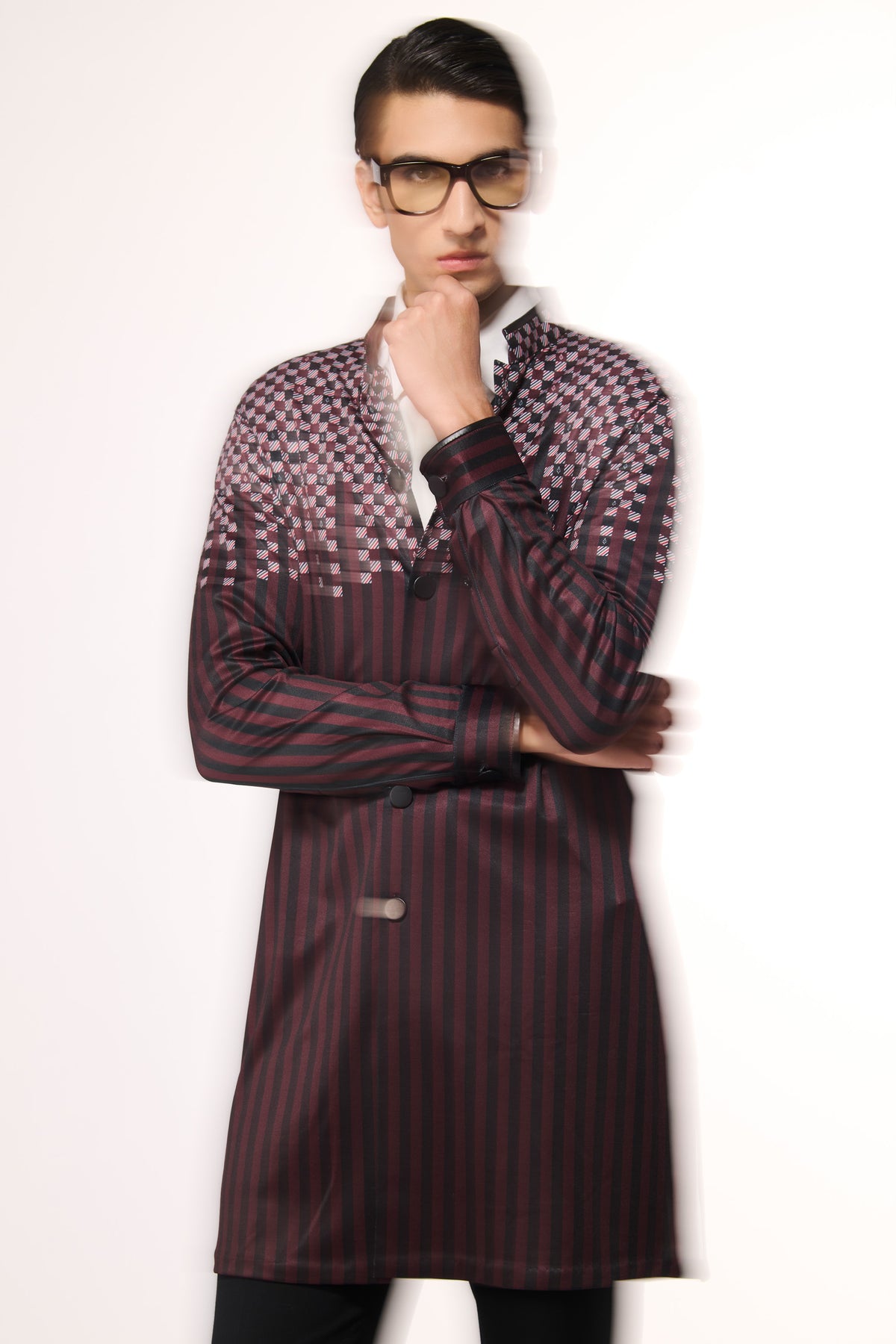 Monogram Adamas Crepe Printed Shirt