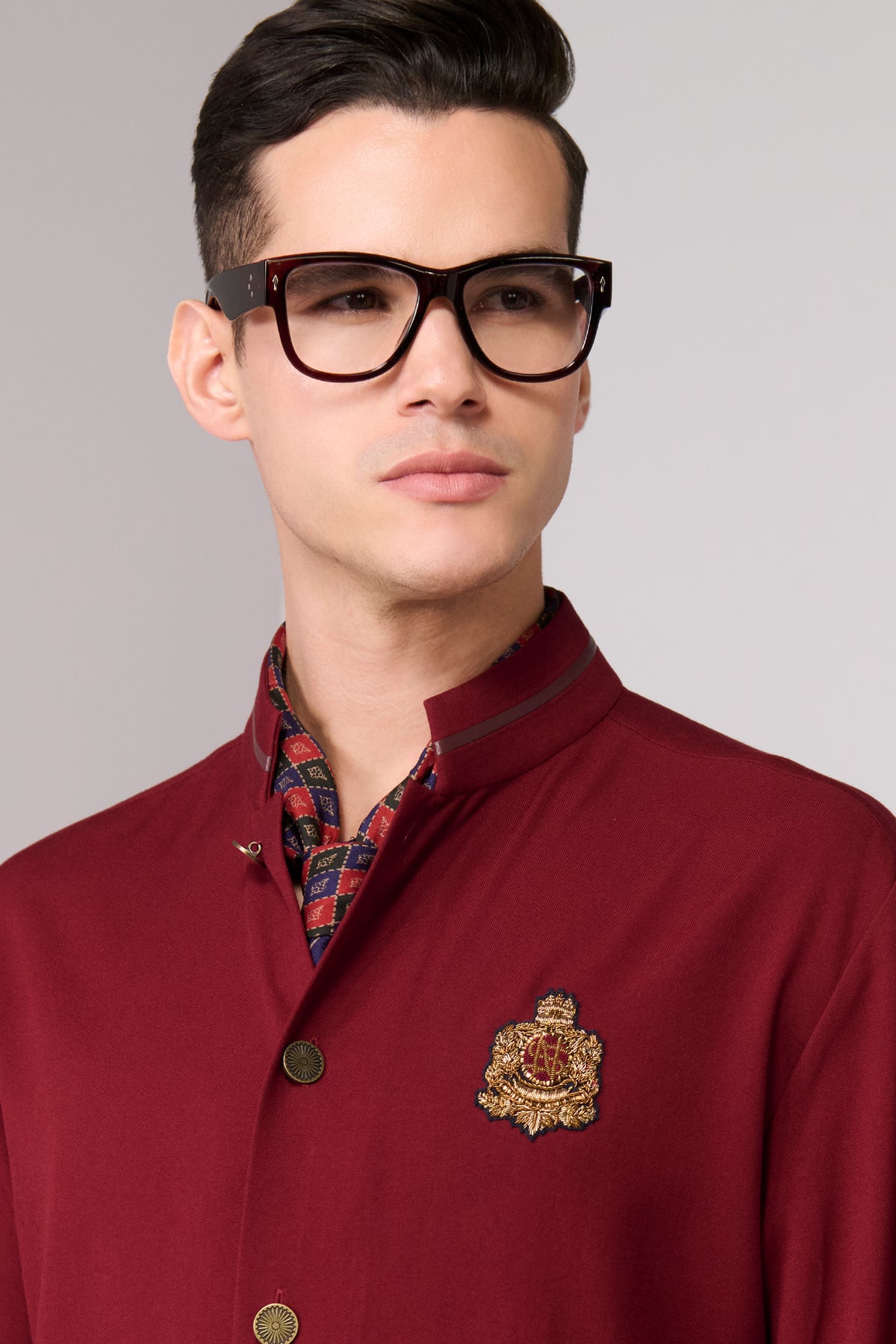 Cherry Crested Shirt Kurta