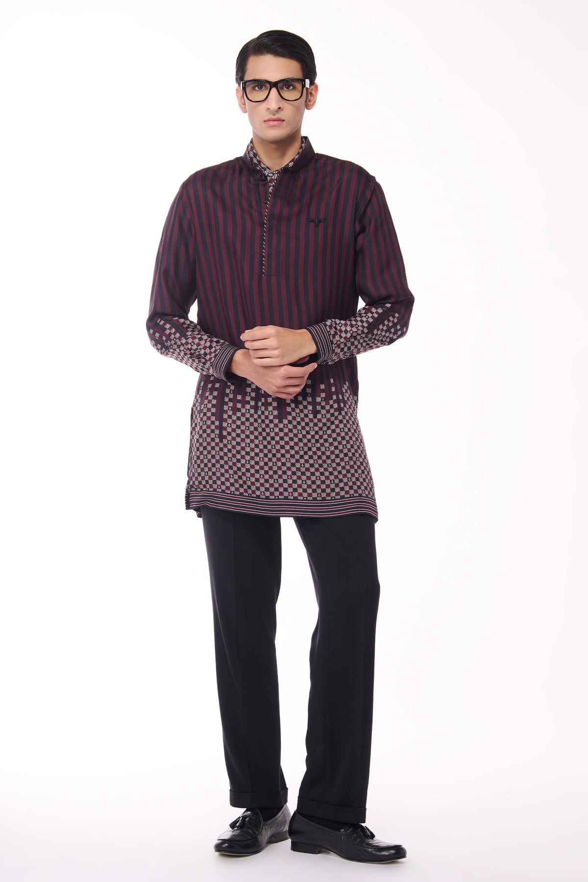 Monogram Adamas Silk Twill Printed Shirt