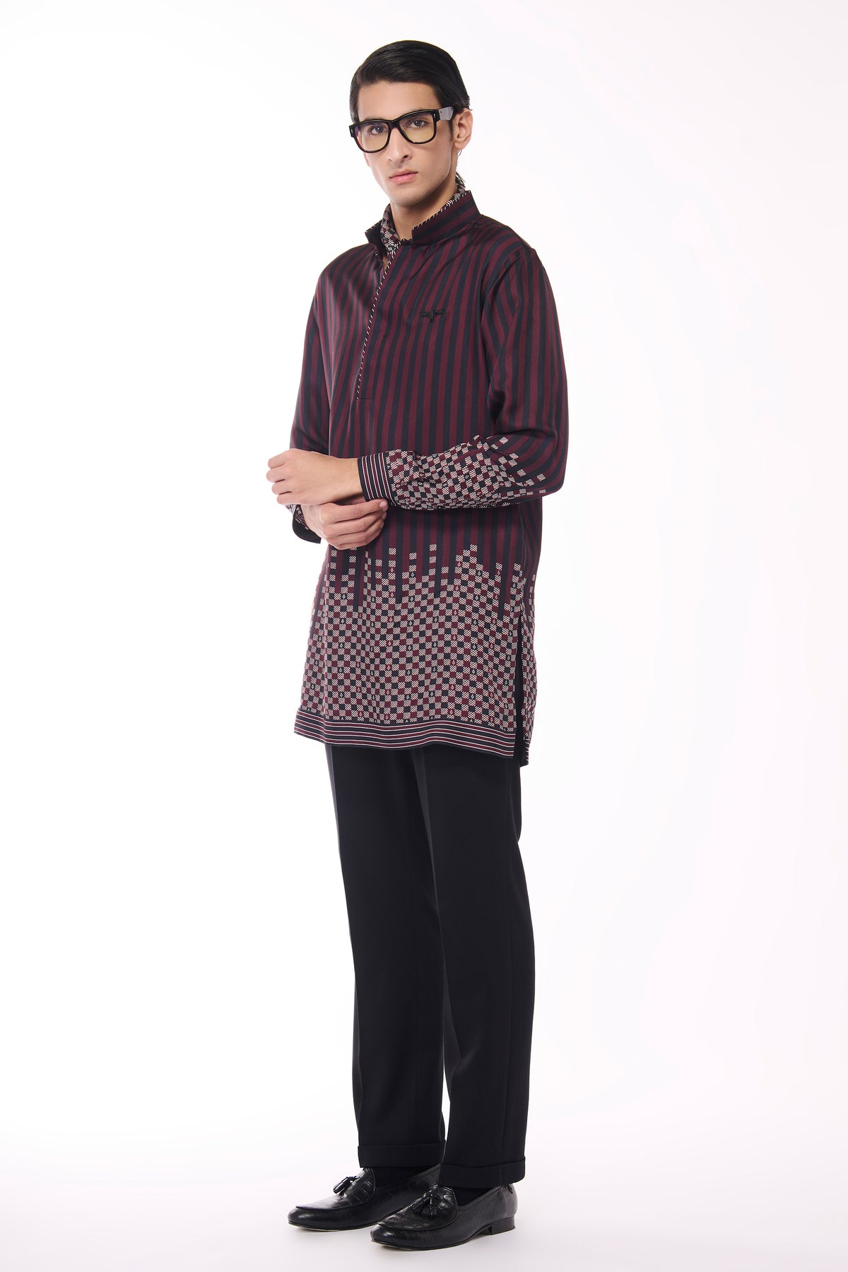 Monogram Adamas Silk Twill Printed Shirt