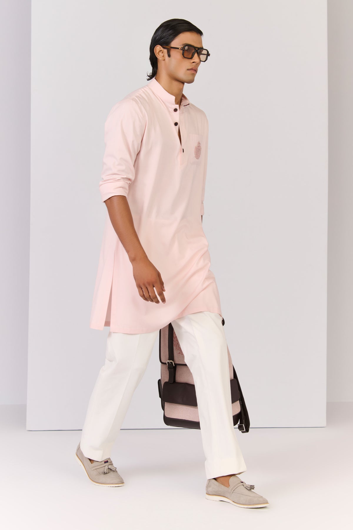 Light Pink Bamboo Cotton Kurta