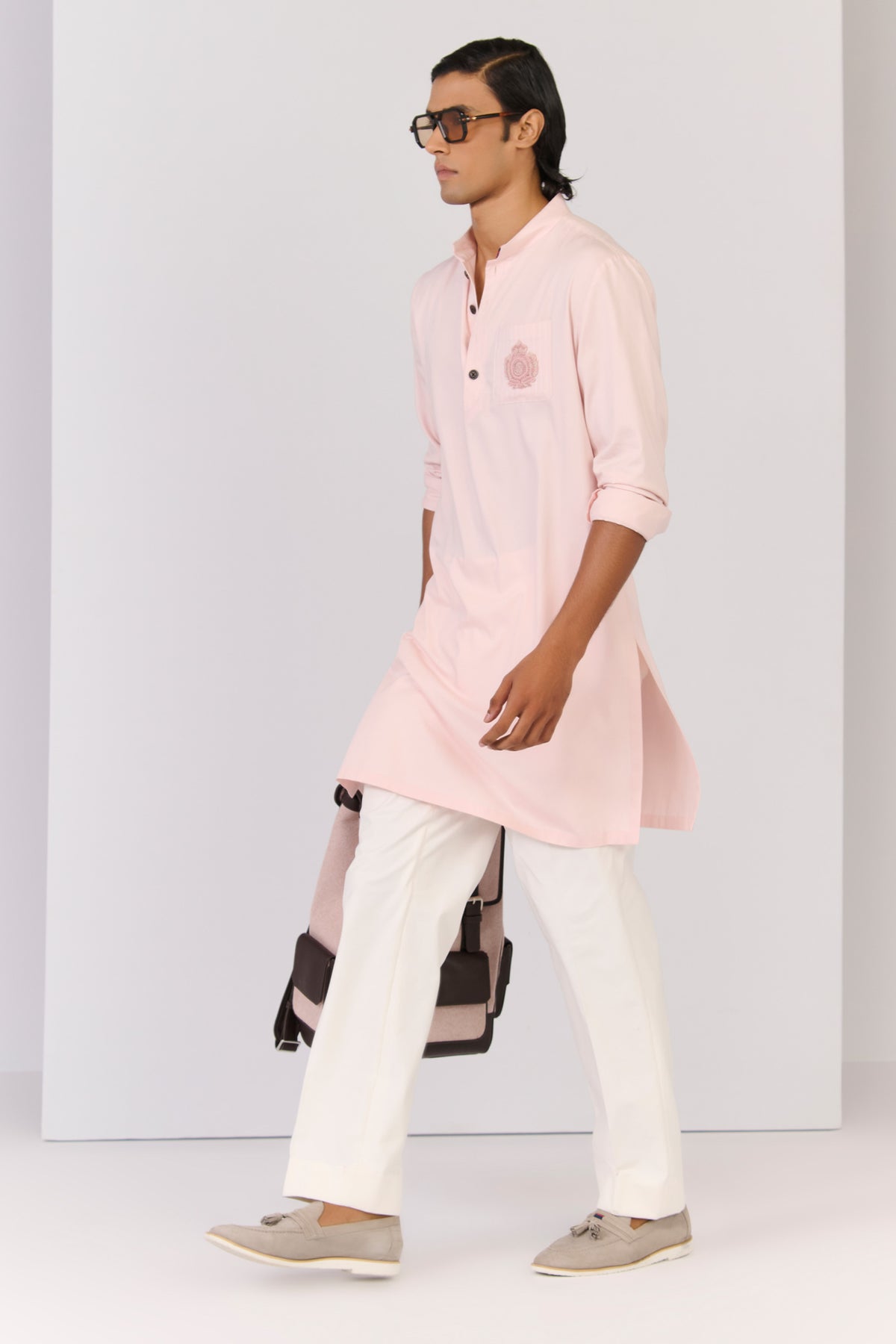 Light Pink Bamboo Cotton Kurta