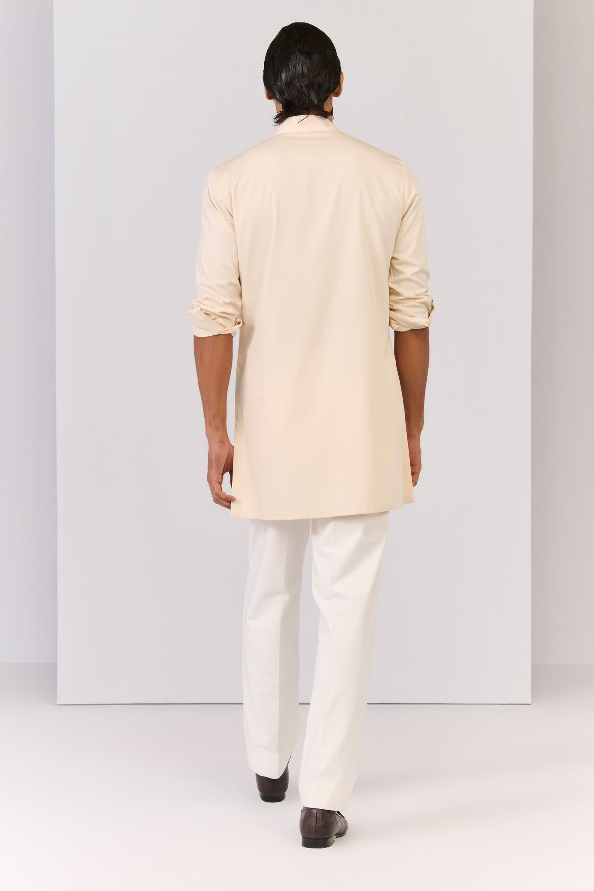 Light Peach Bamboo Cotton Kurta