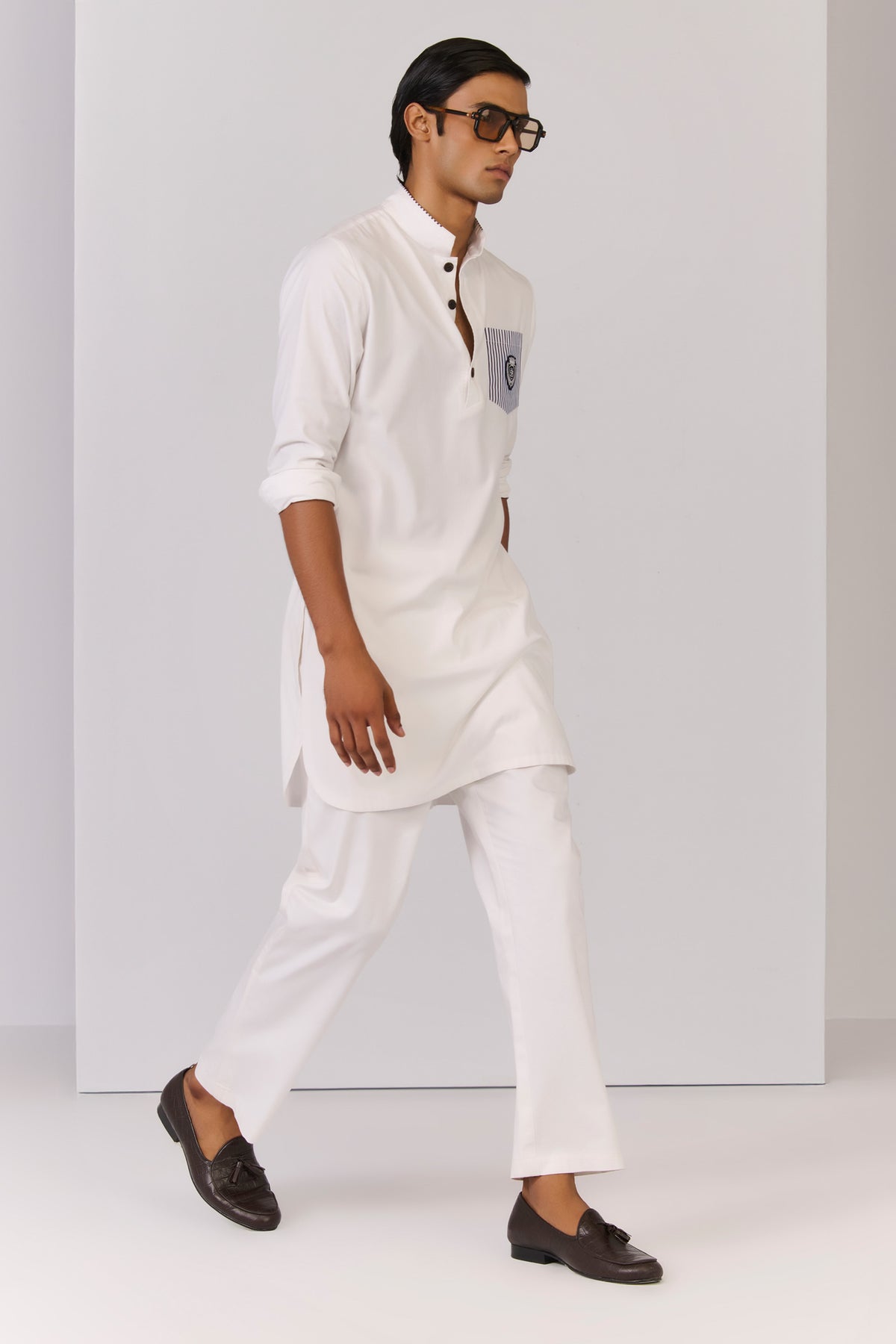 White Bamboo Cotton Kurta