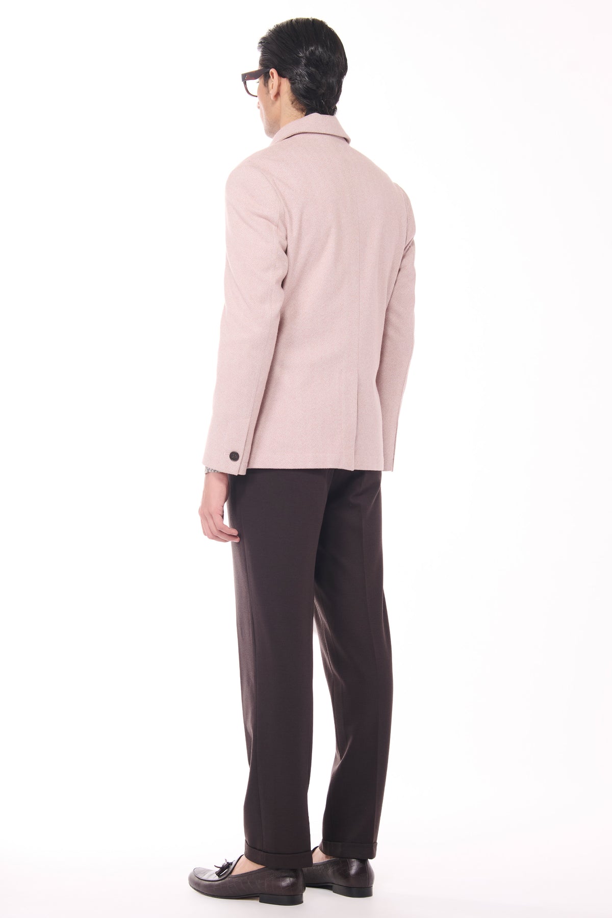 Pink Herringbone Layering