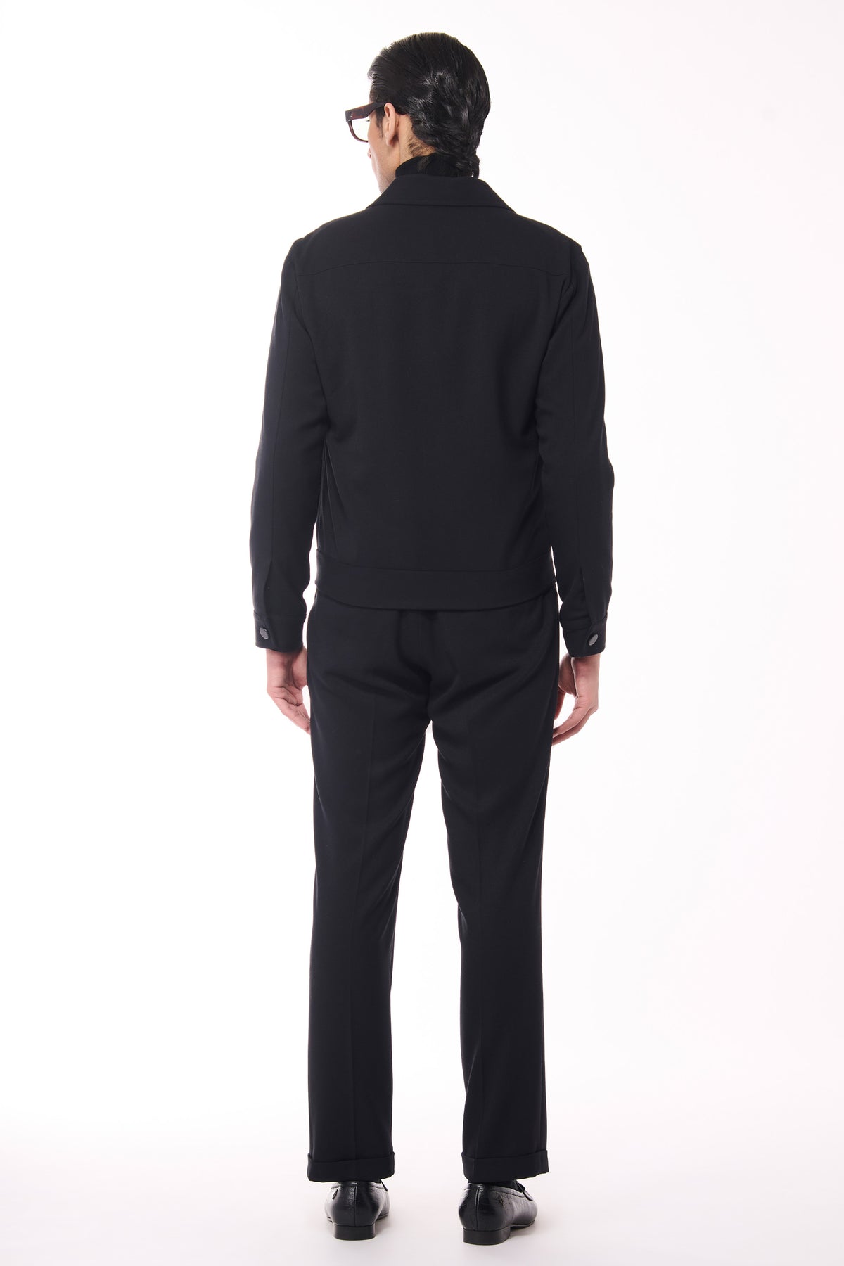 Black Layering with Houndstooth Detail