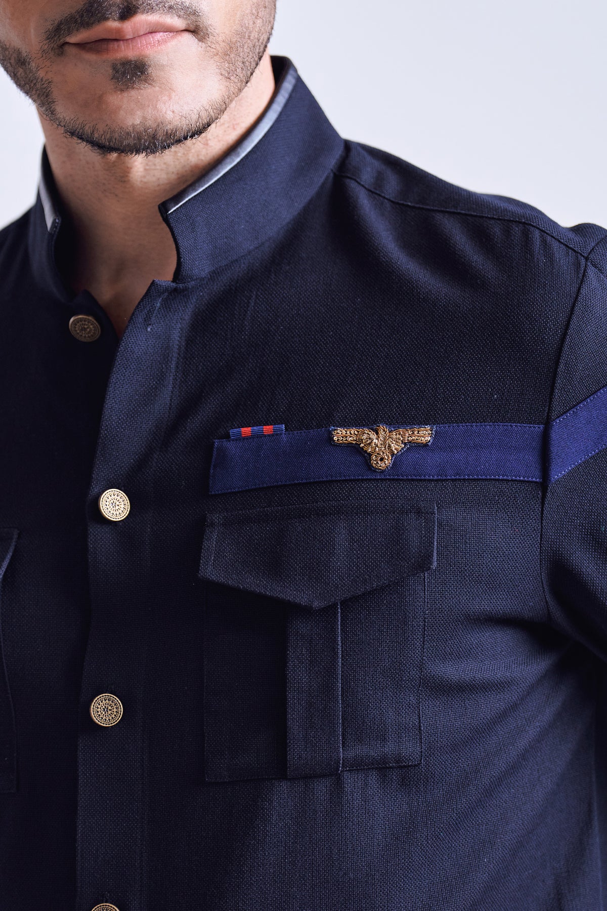 Crested Black Shirt