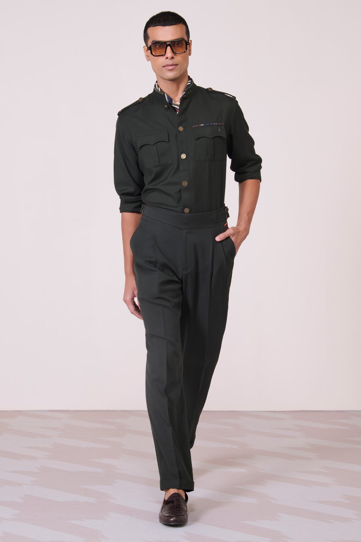 Military Green Cargo Shirt