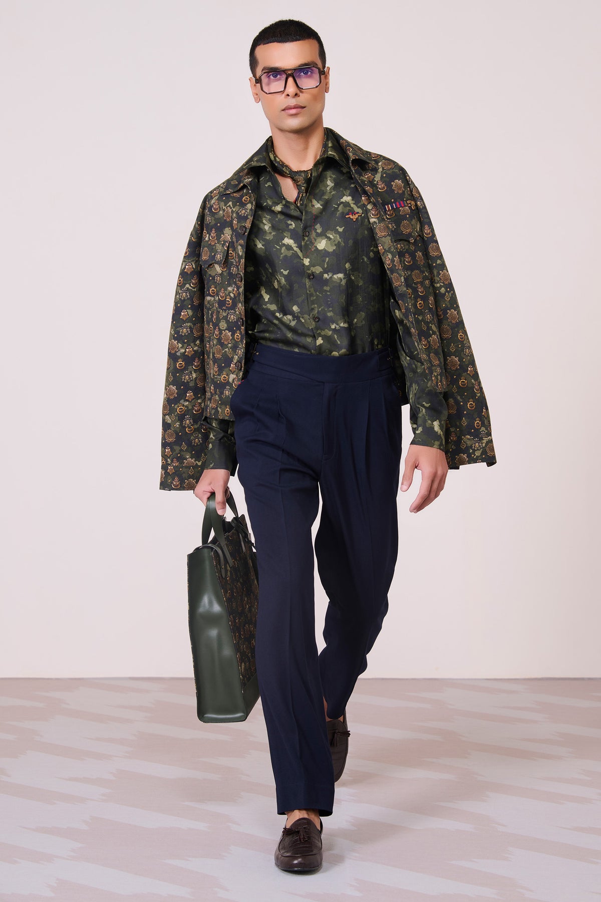Camo Silk Twill Shirt