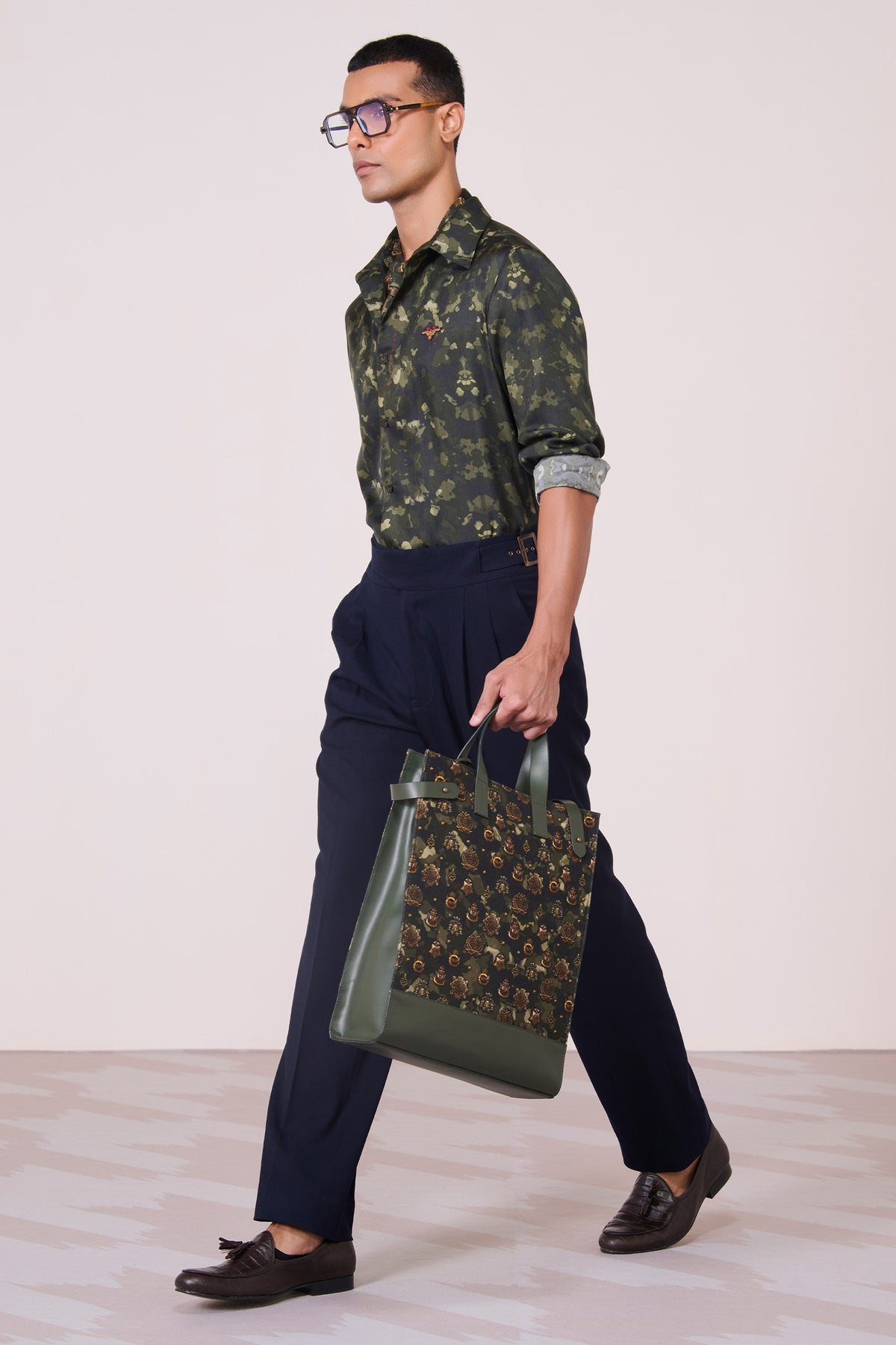 Camo Silk Twill Shirt