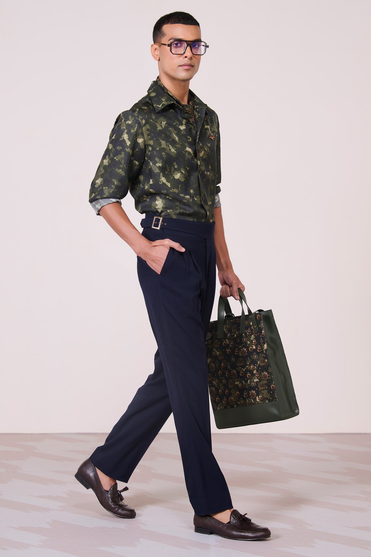 Camo Silk Twill Shirt