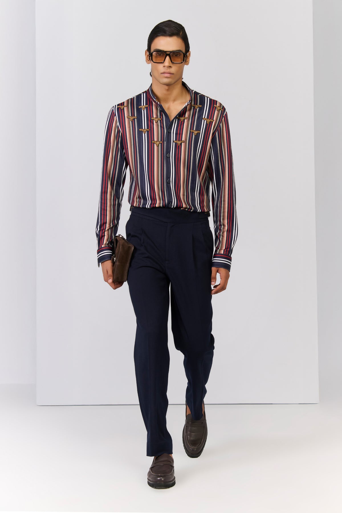 Multi-Coloured Crepe Jersey Shirt