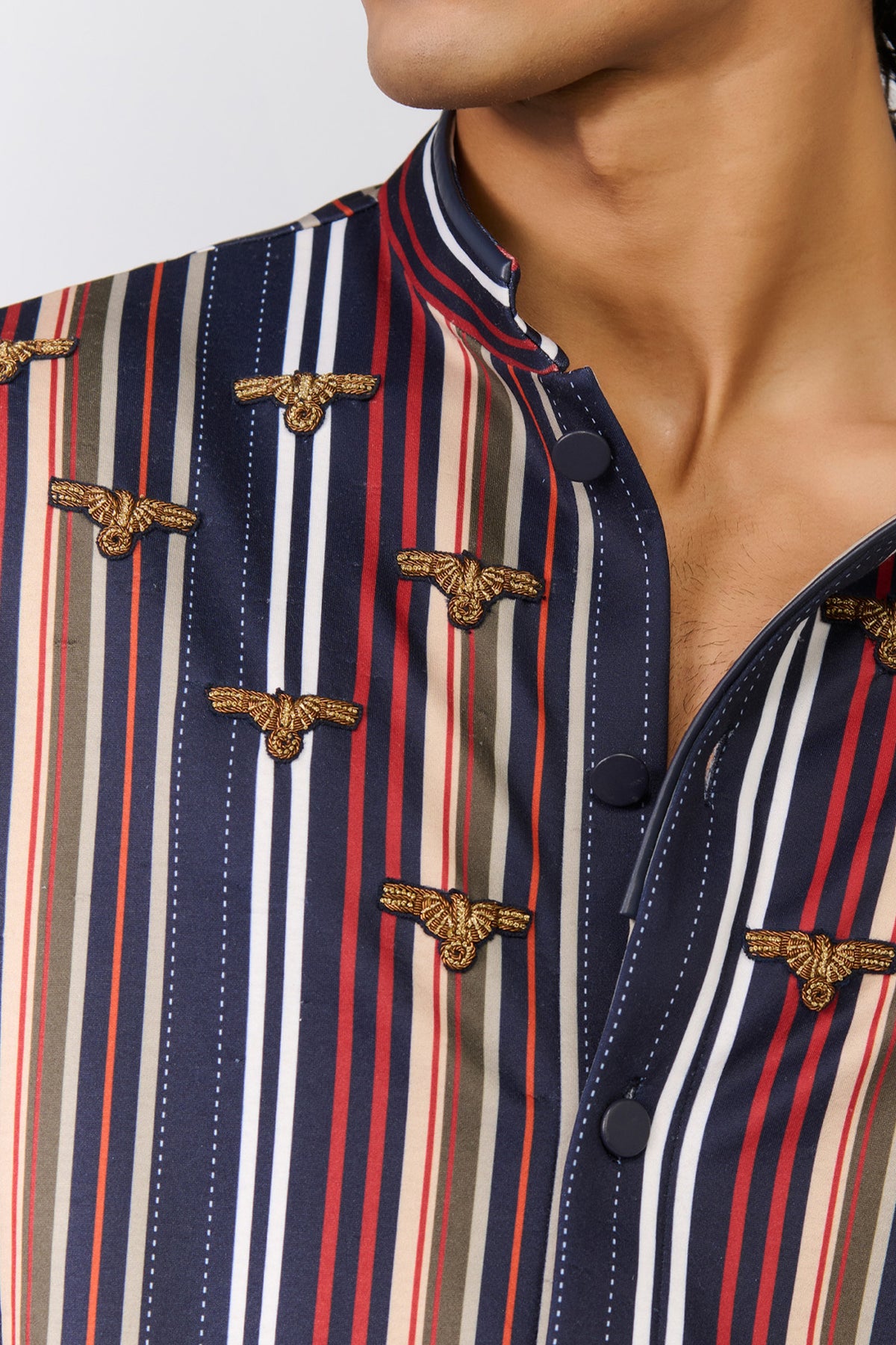 Multi-Coloured Crepe Jersey Shirt