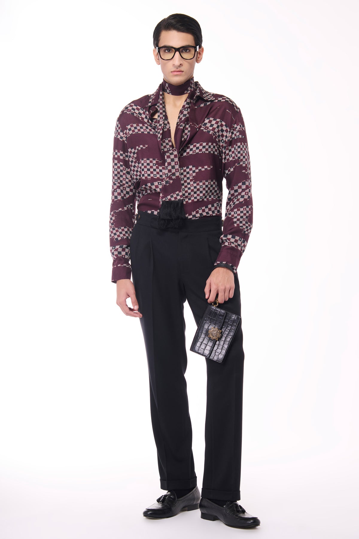 Monogram Adamas Silk Twill Printed Shirt