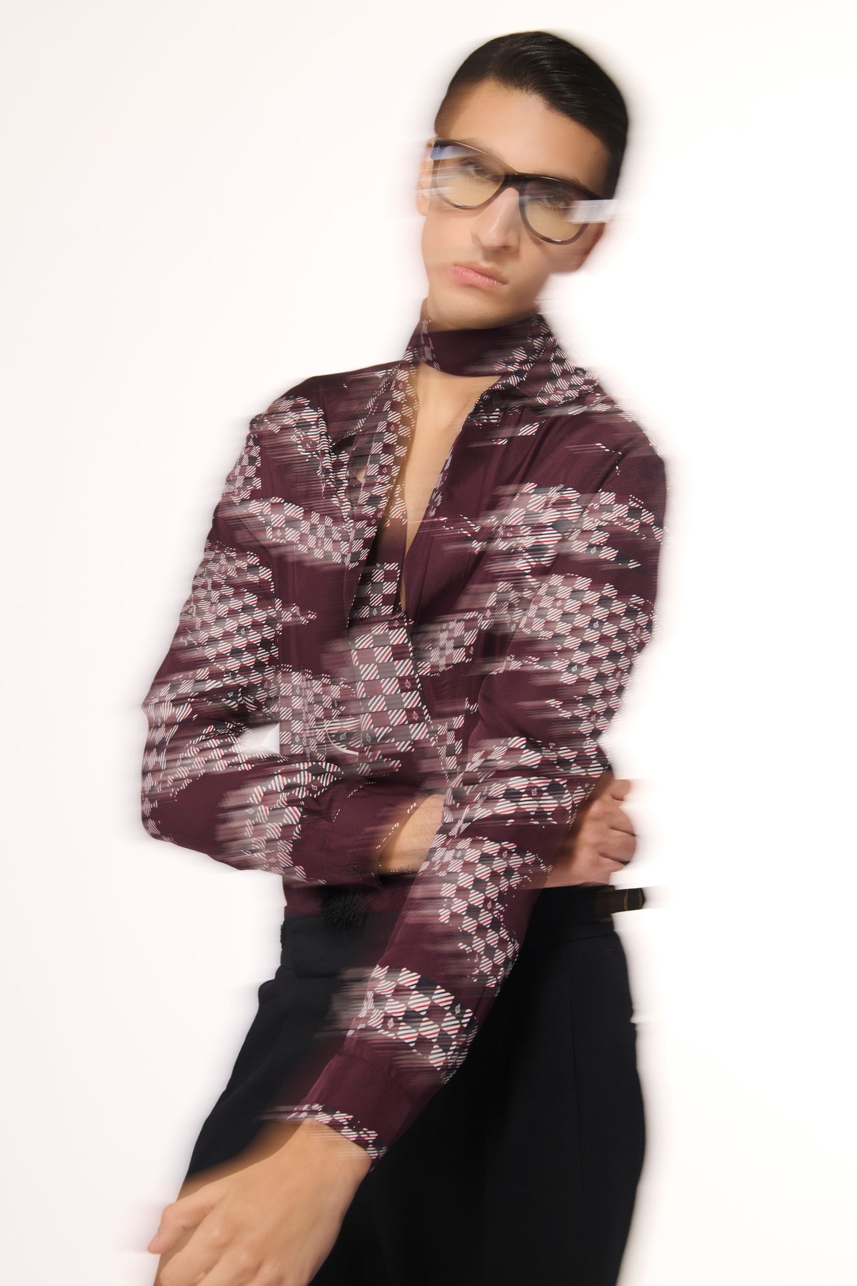 Monogram Adamas Silk Twill Printed Shirt
