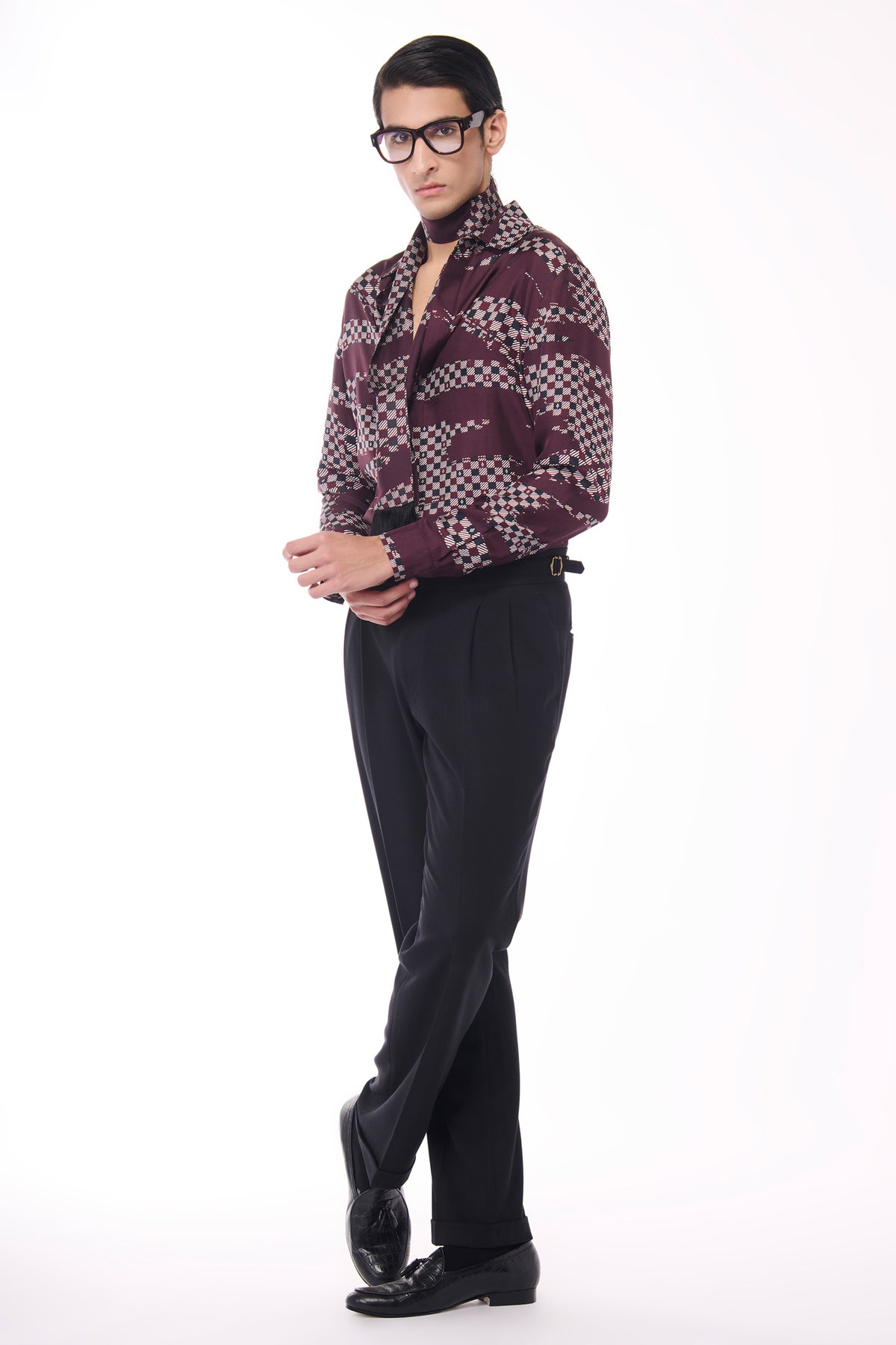 Monogram Adamas Silk Twill Printed Shirt
