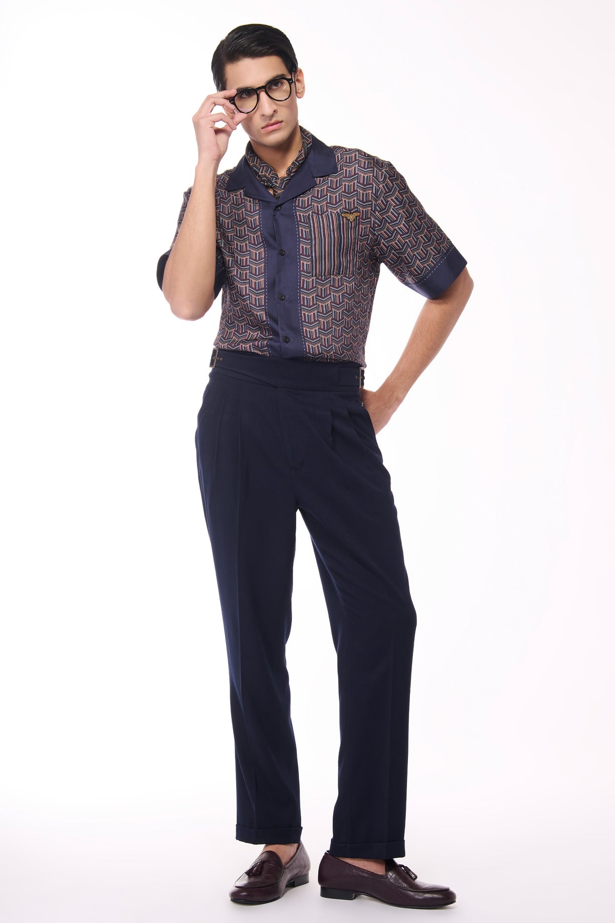 Multi-Hued Silk Twill Shirt