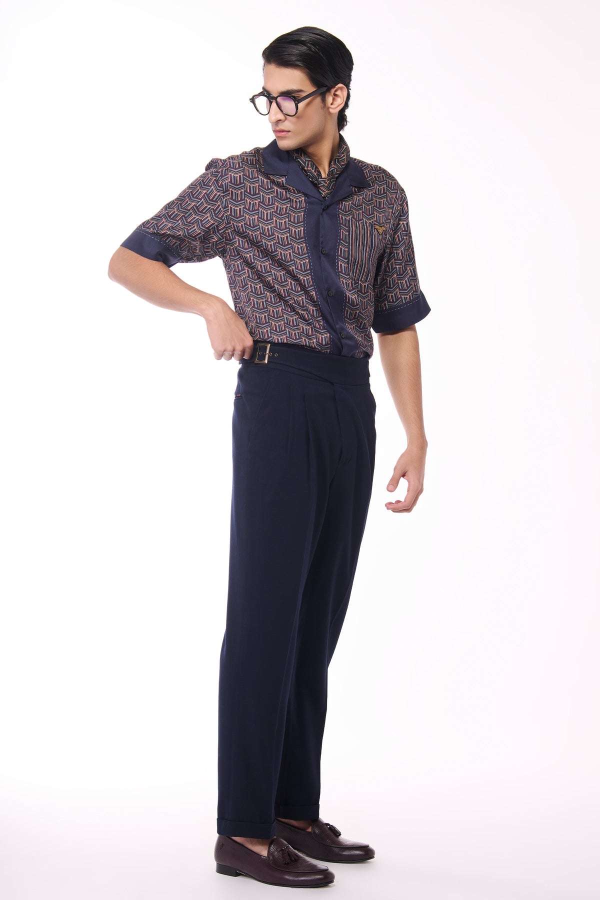 Multi-Hued Silk Twill Shirt