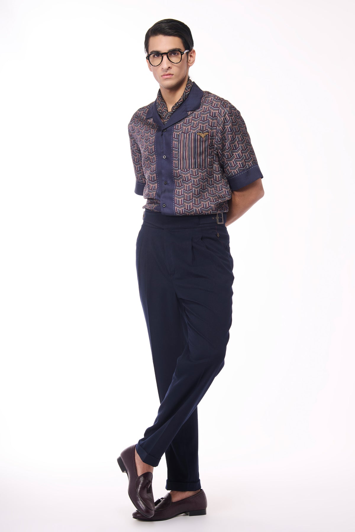 Multi-Hued Silk Twill Shirt