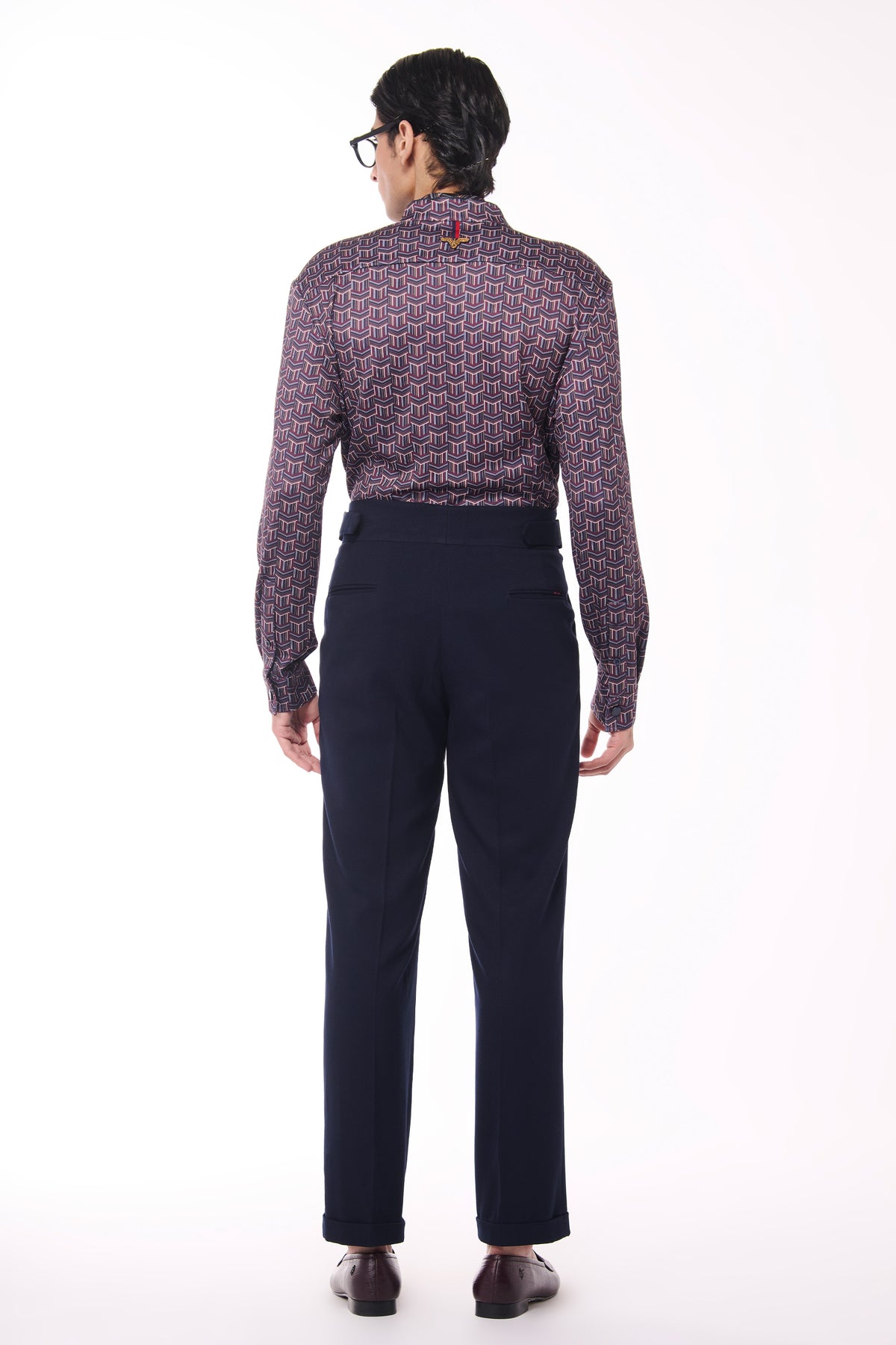 Multi-Hued Crepe Shirt