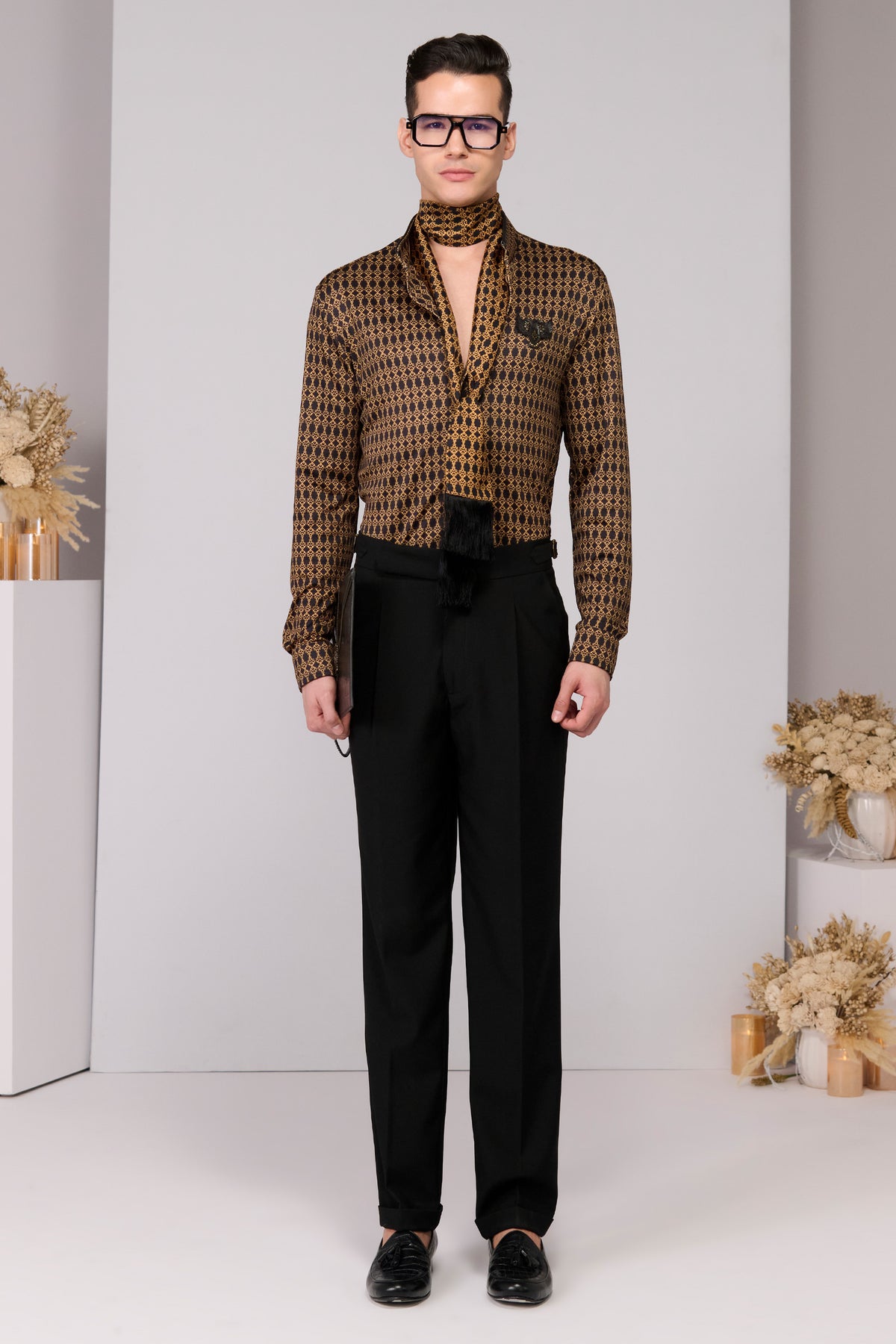 Crepe Jersey Adamas Printed Shirt